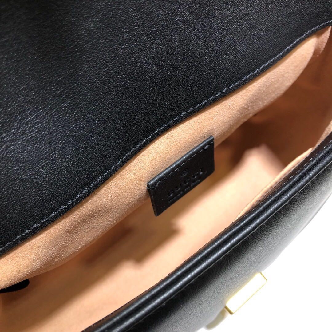 [TOP] GUCCI  Marmont Bag Top Handle Small 27*13.5*10 - BLACK