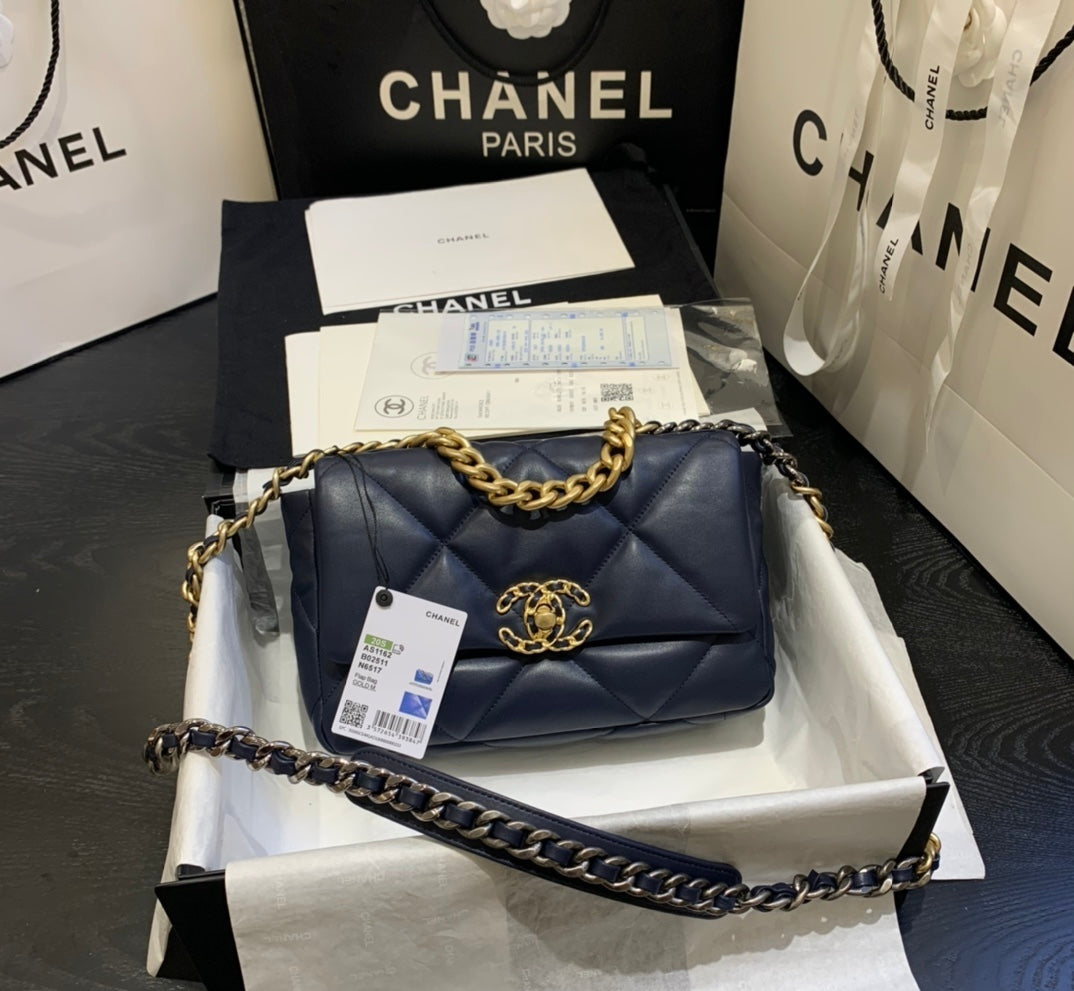 [TOP] CHANEL19 Bag Small 26cm - Navy Blue
