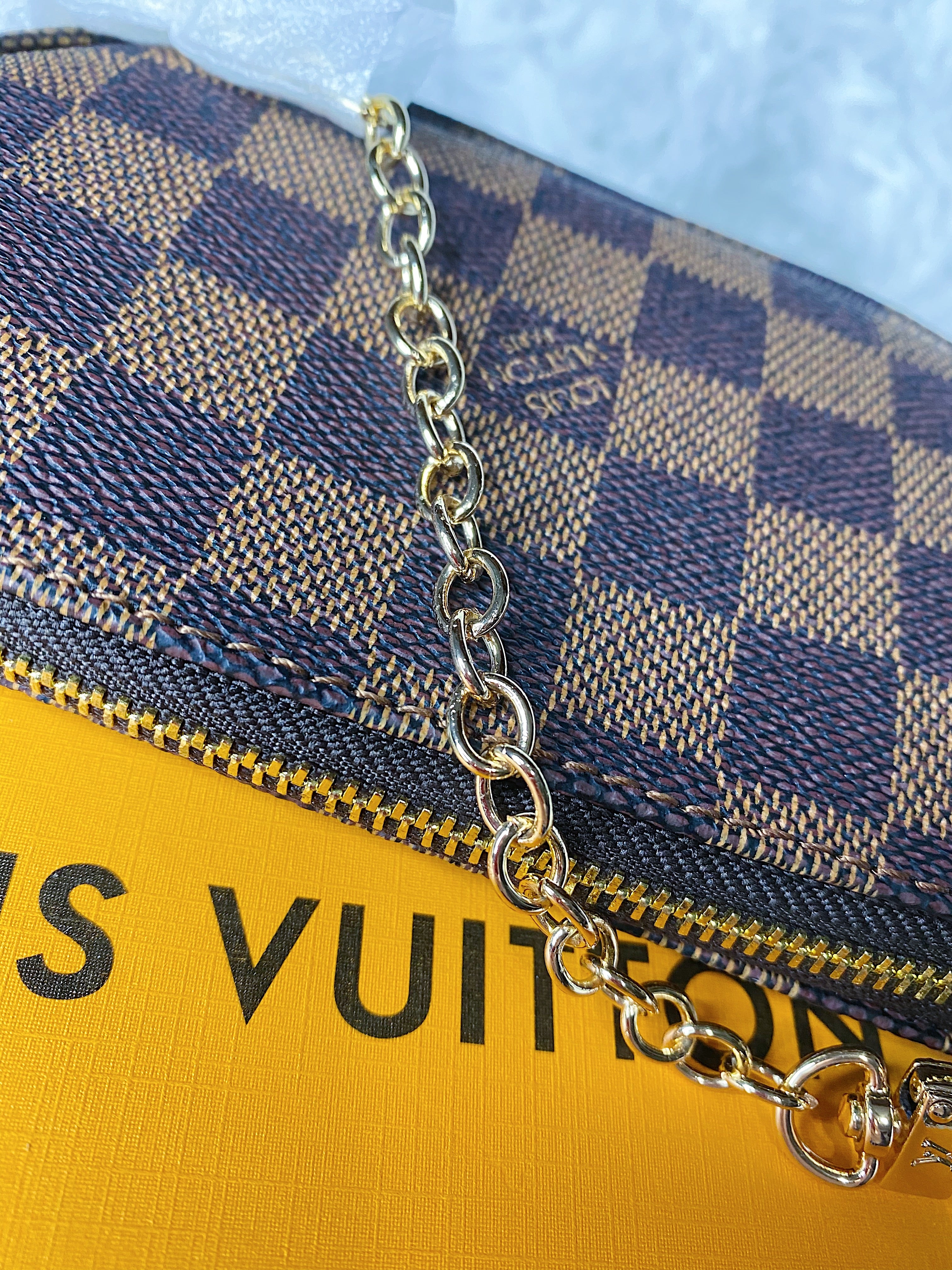 [TOP] Louis Vuitton LV Mini Pochette Accessories Damier Ebene