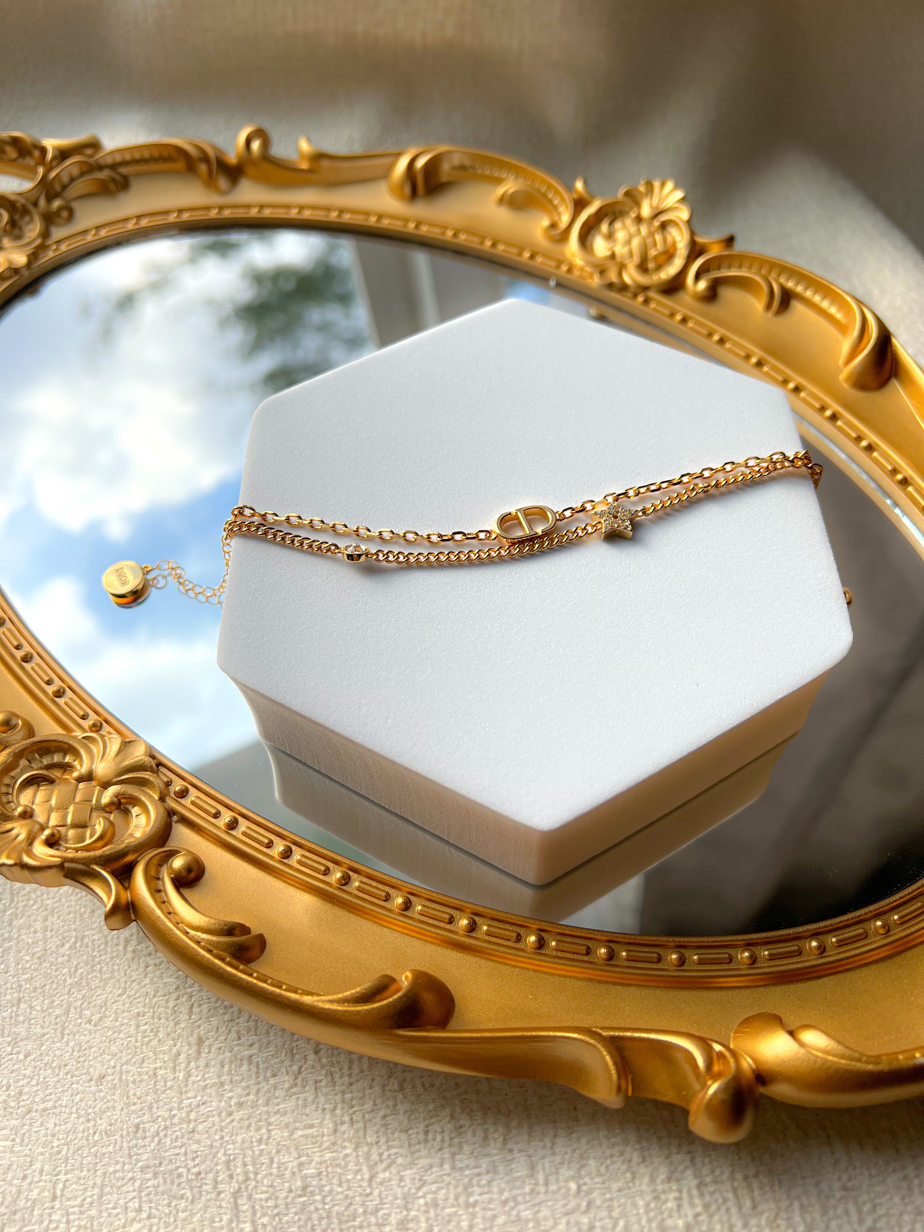 [TOP] Christian Dior Petit Double Bracelet - Gold