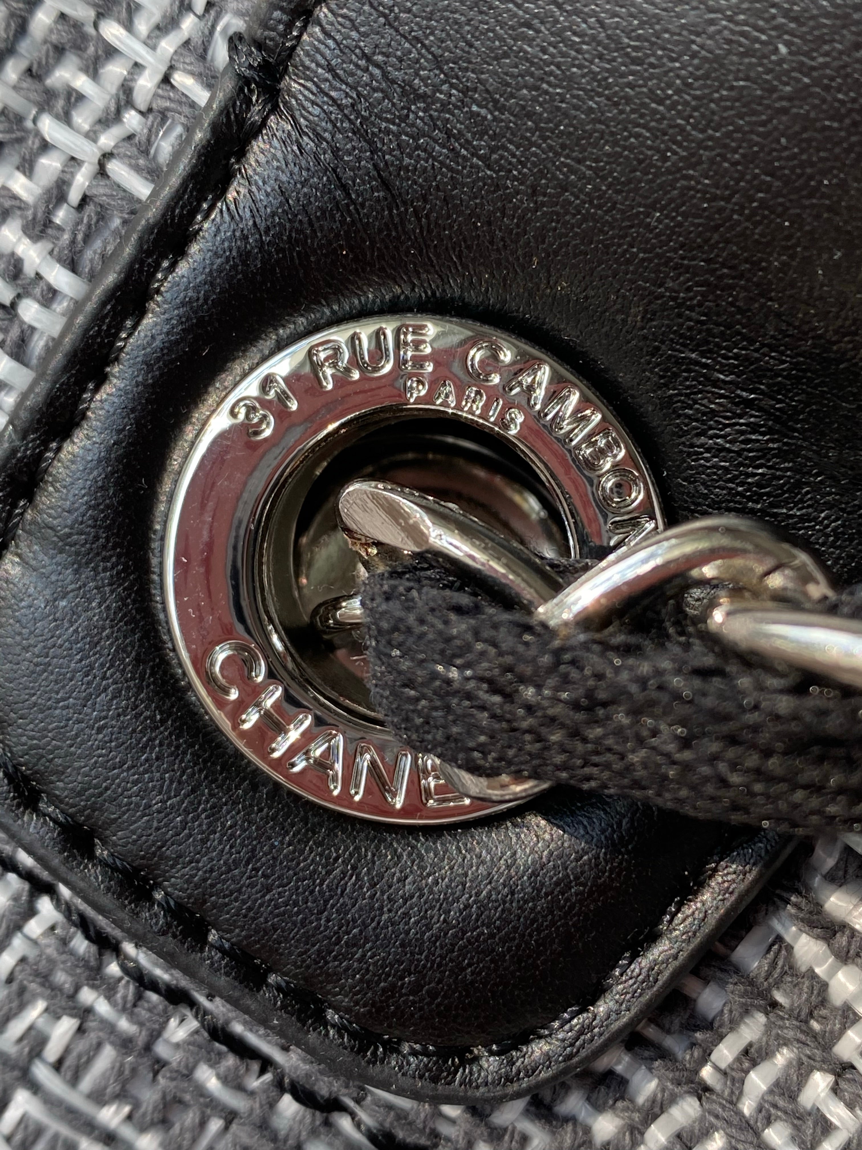 [TOP] CHANEL Deauville Top Handle Tote small 35cm - Charcoal