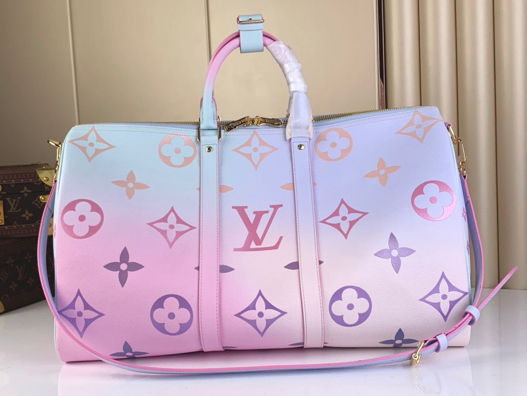 [TOP] Louis Vuitton LV Keepall 45 Sunrise Pastel-Pink