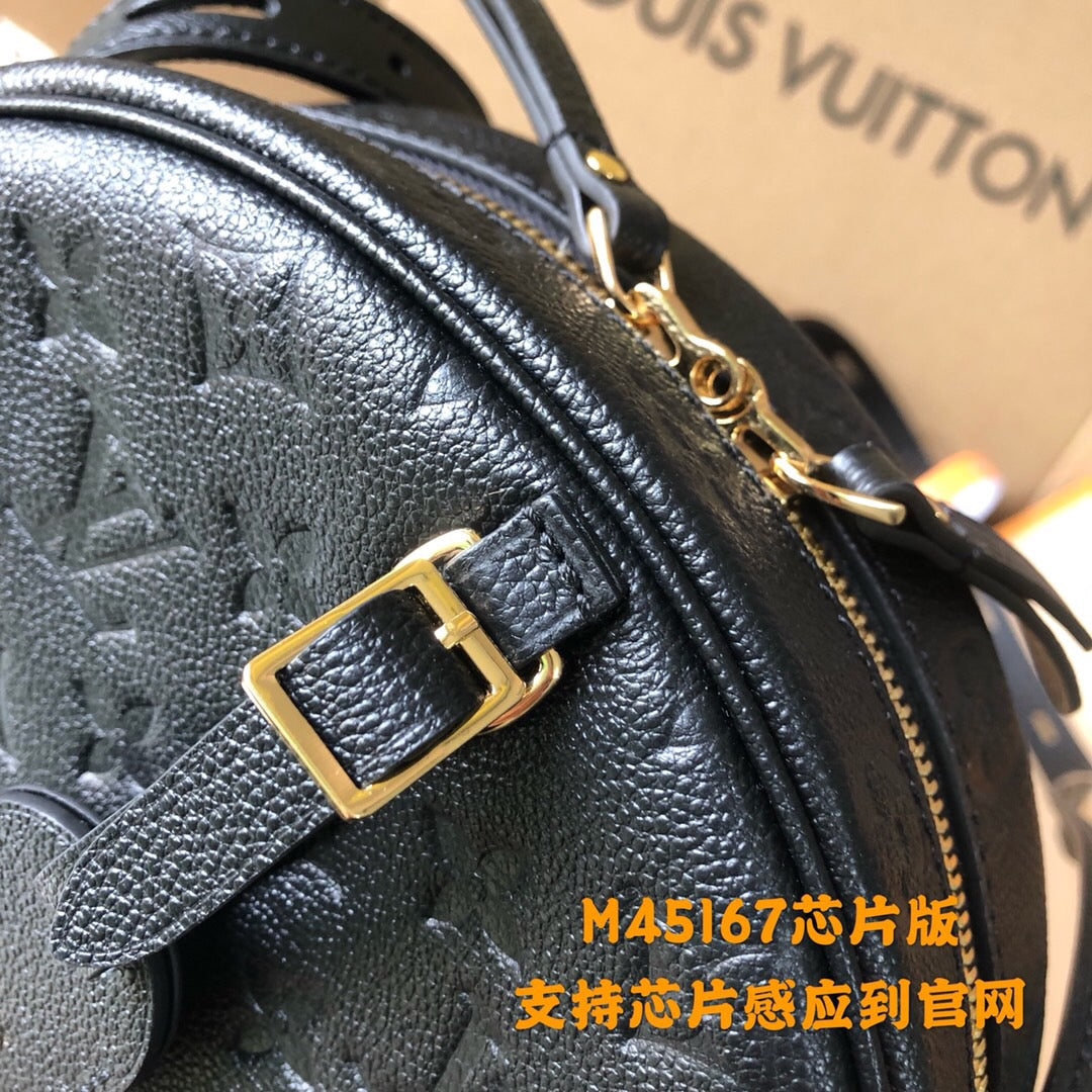 [TOP] Louis Vuitton LV Empreinte Boite Chapeau Souple Bag 20 x 22.5 x 8 cm- Black
