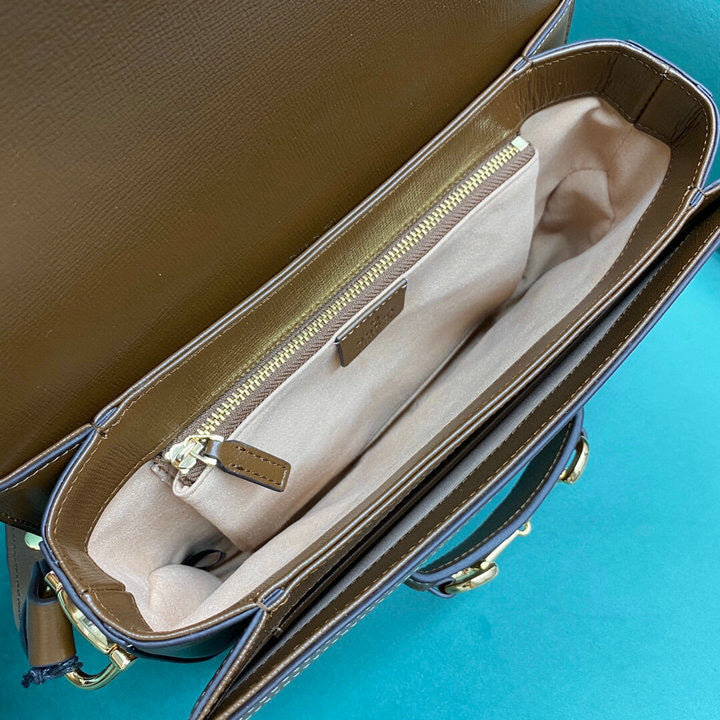 [TOP] GUCCI G*G Horsebit Mini/Medium Bag 20x15x5cm/25x18x8cm - Brown