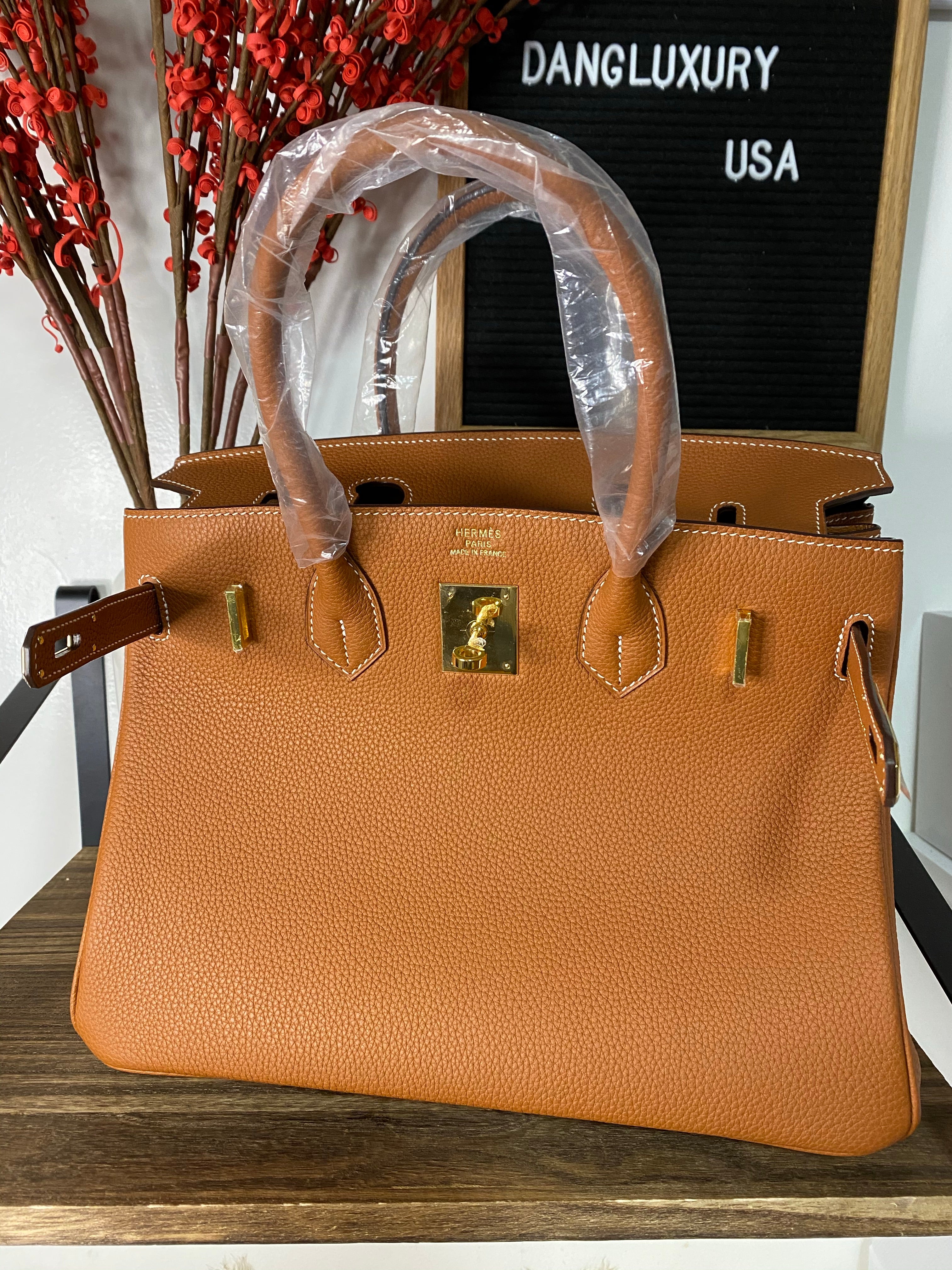 [TOP] HERMES Birkin Togo Leather 30 cm - BROWN