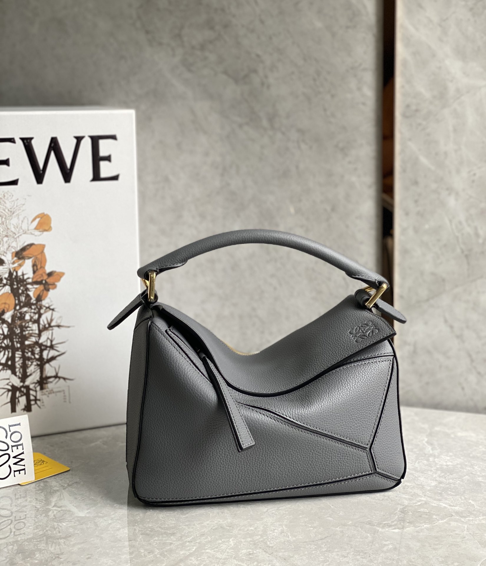 [TOP] LOEWE Puzzle Bag 18*11*7.5cm/24*10*14cm - Gray