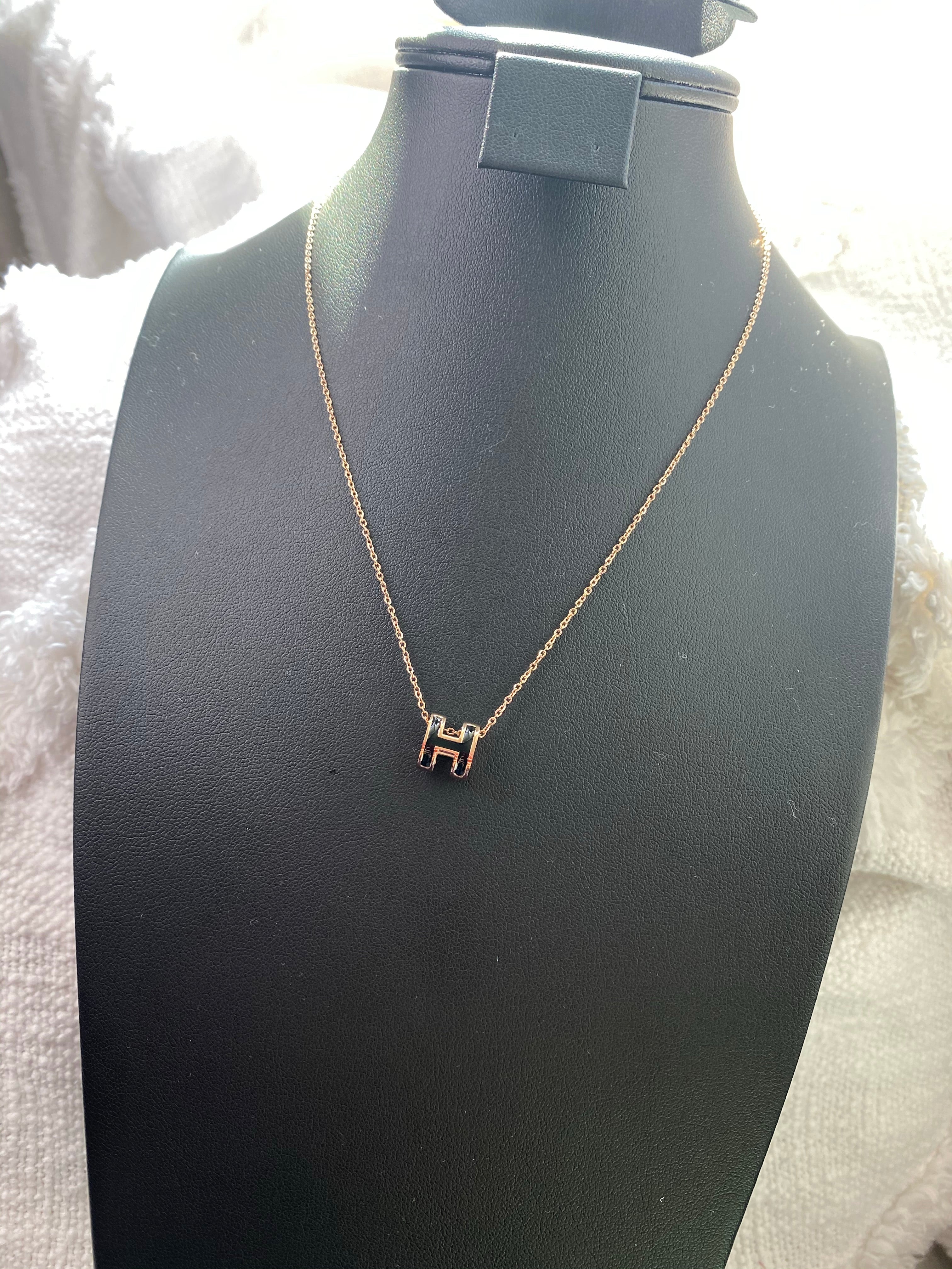 [TOP] HERMES H Logo Set - Black & Gold