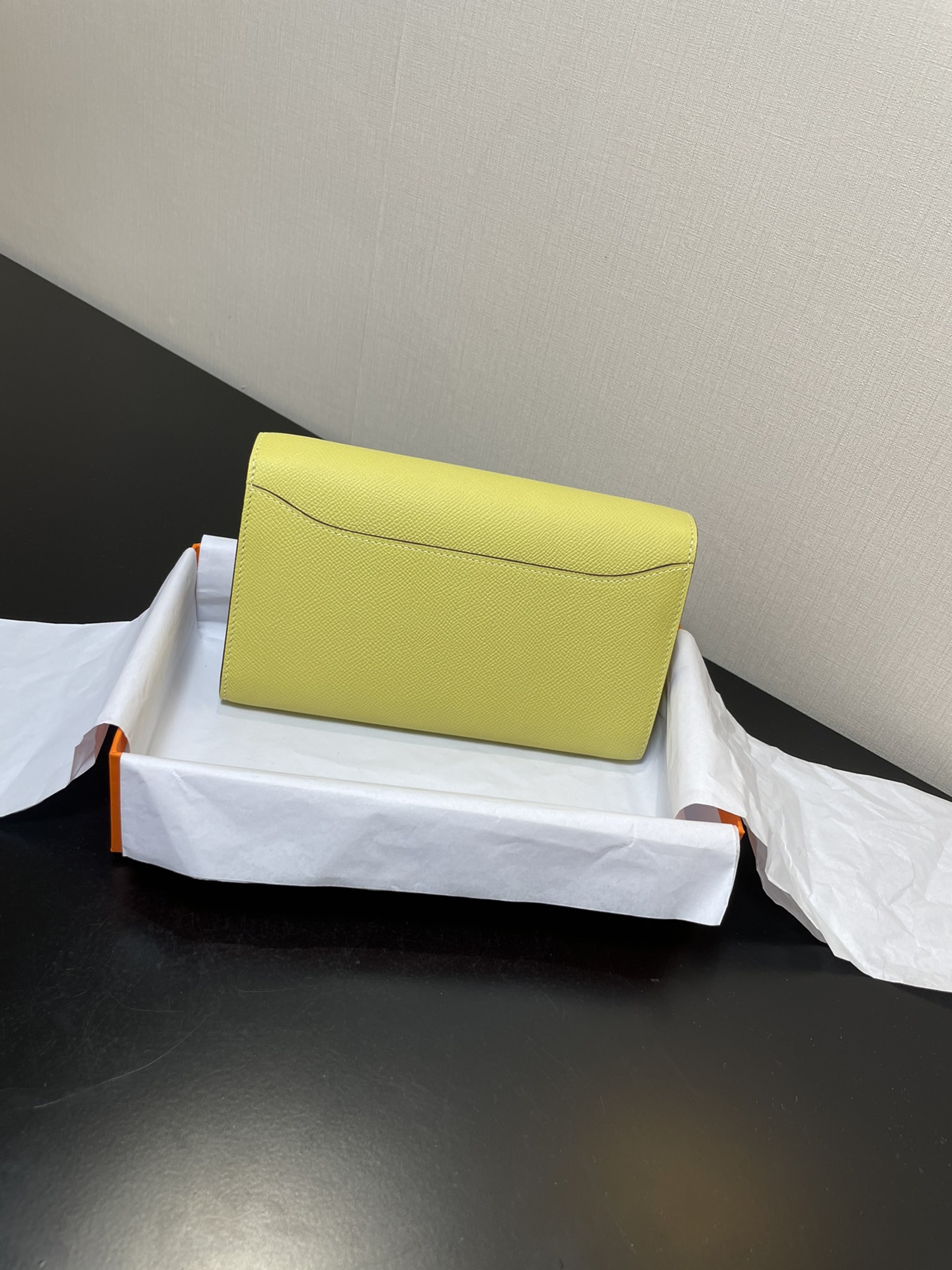 [TOP] HERMES Epsom Constance Long Wallet - Yellow & GHW