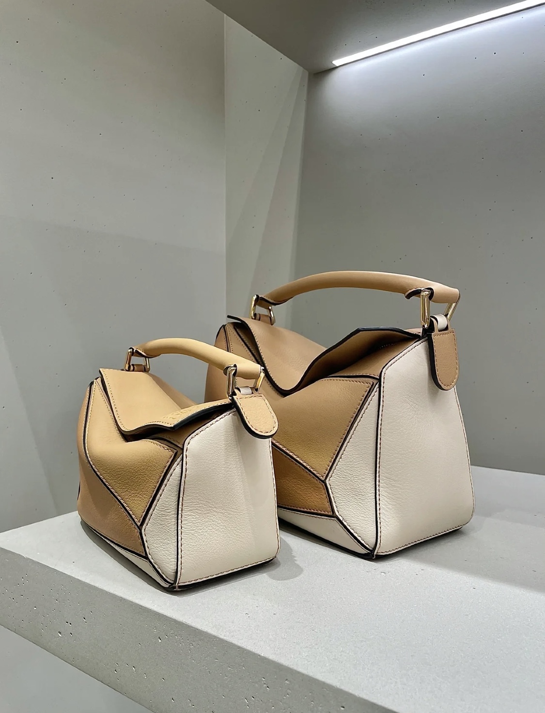 [TOP] LOEWE Puzzle Bag 24*10*14cm/18*11*7.5cm - Beige