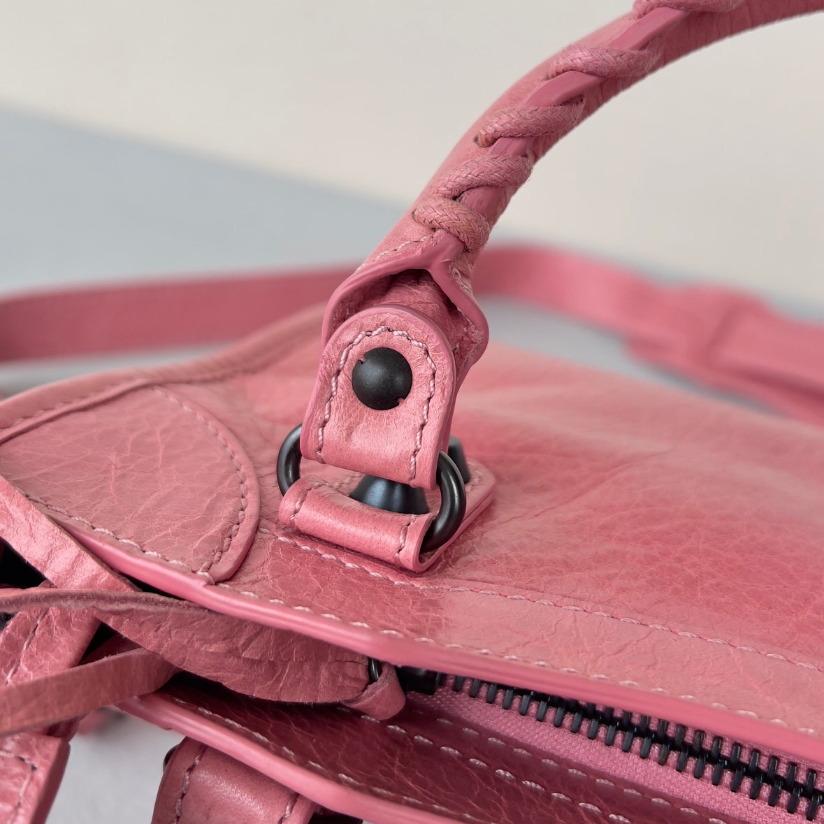[TOP] BALENCIAGA Classic Small City Bag - Rose Bonbon