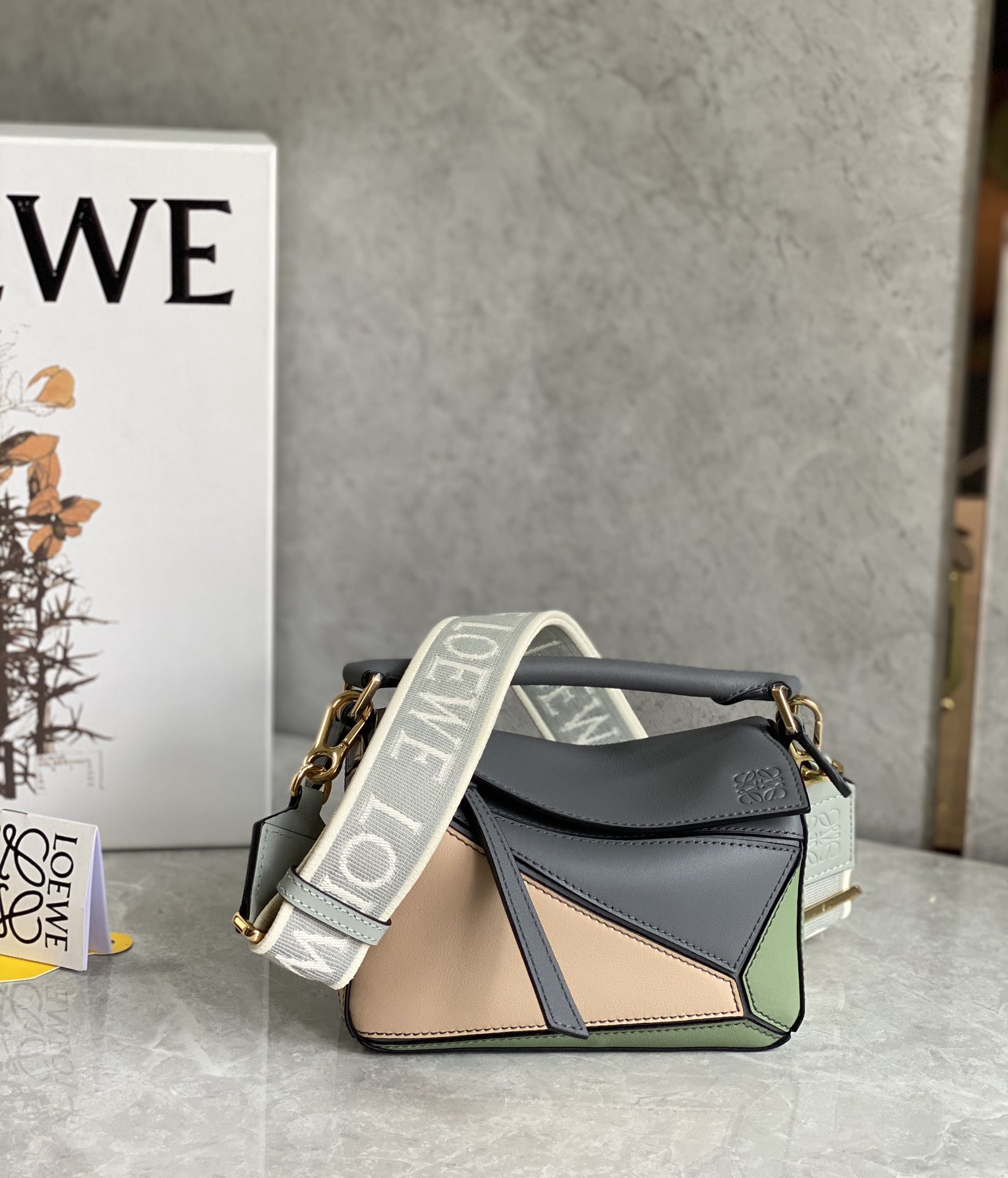 [TOP] LOEWE Puzzle Bag 18*11*7.5cm -  Asphalt Grey