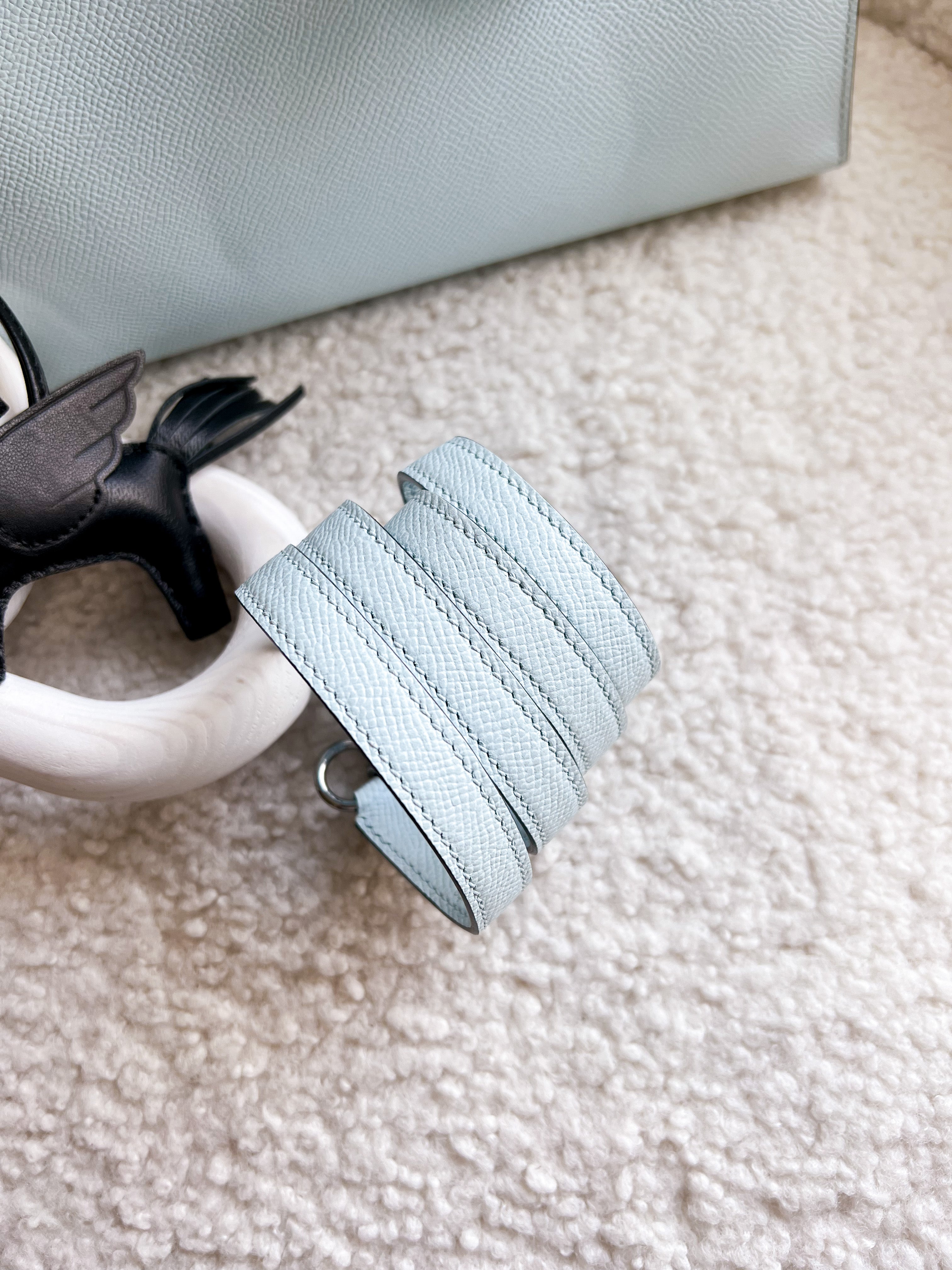 [TOP] HERMES Kelly Epsom Leather 25cm - Blue Brume SHW