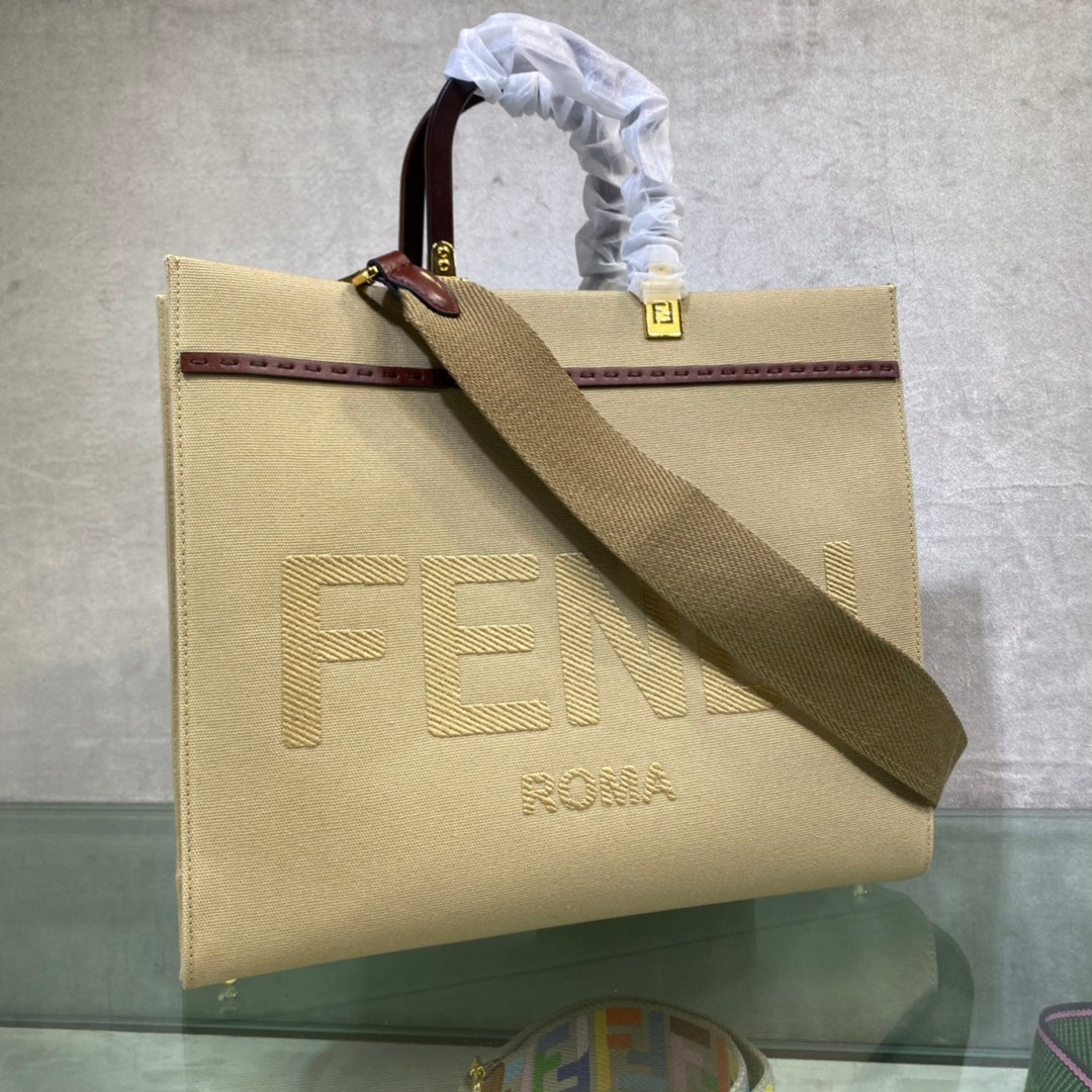 [TOP] FENDI Sunshine Canvas Bag