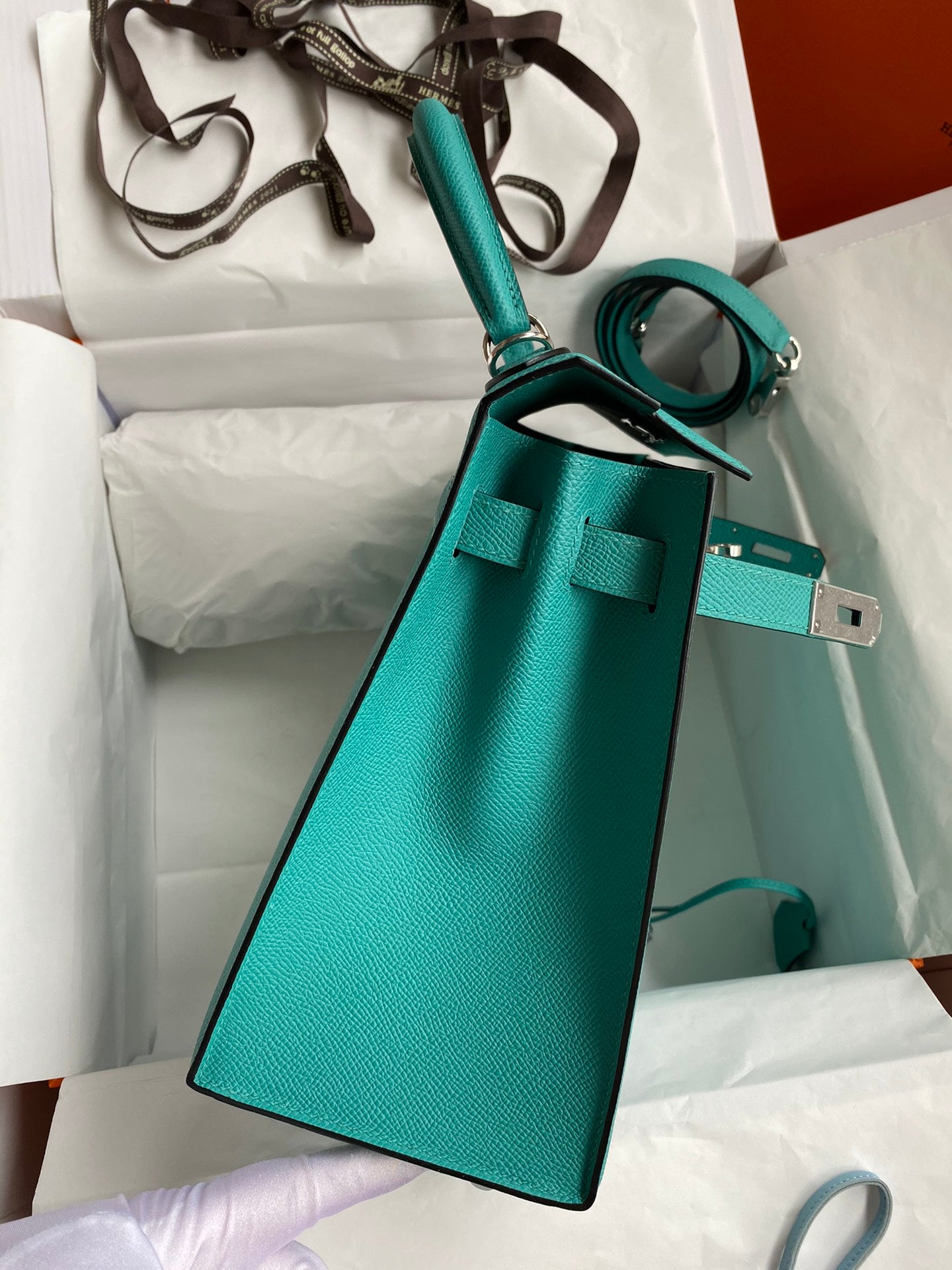 [TOP] HERMES K28 Epsom Bag - Vert Verone