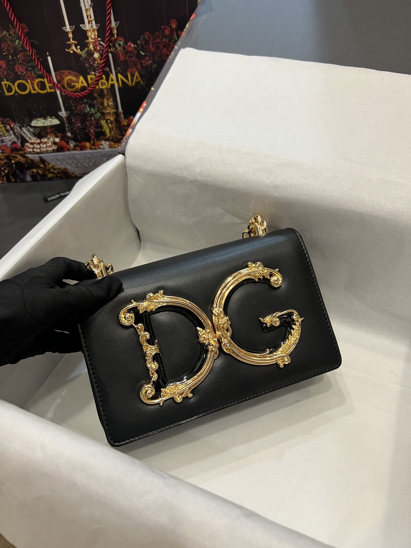 [TOP] Dolce & Gabbana D&G Nappa Leather DG Girls Bag 21*4*15  - 6 Color