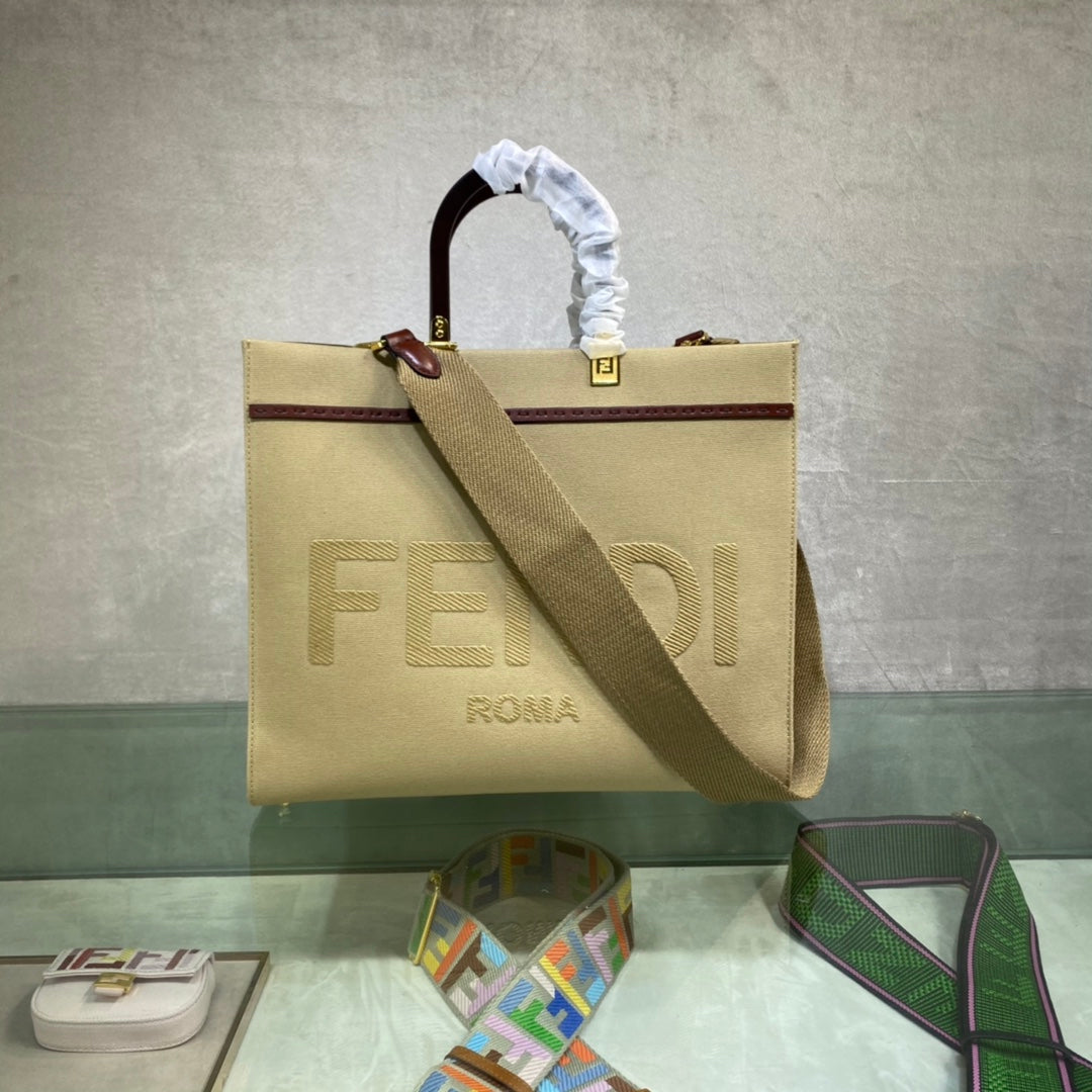[TOP] FENDI Sunshine Canvas Bag