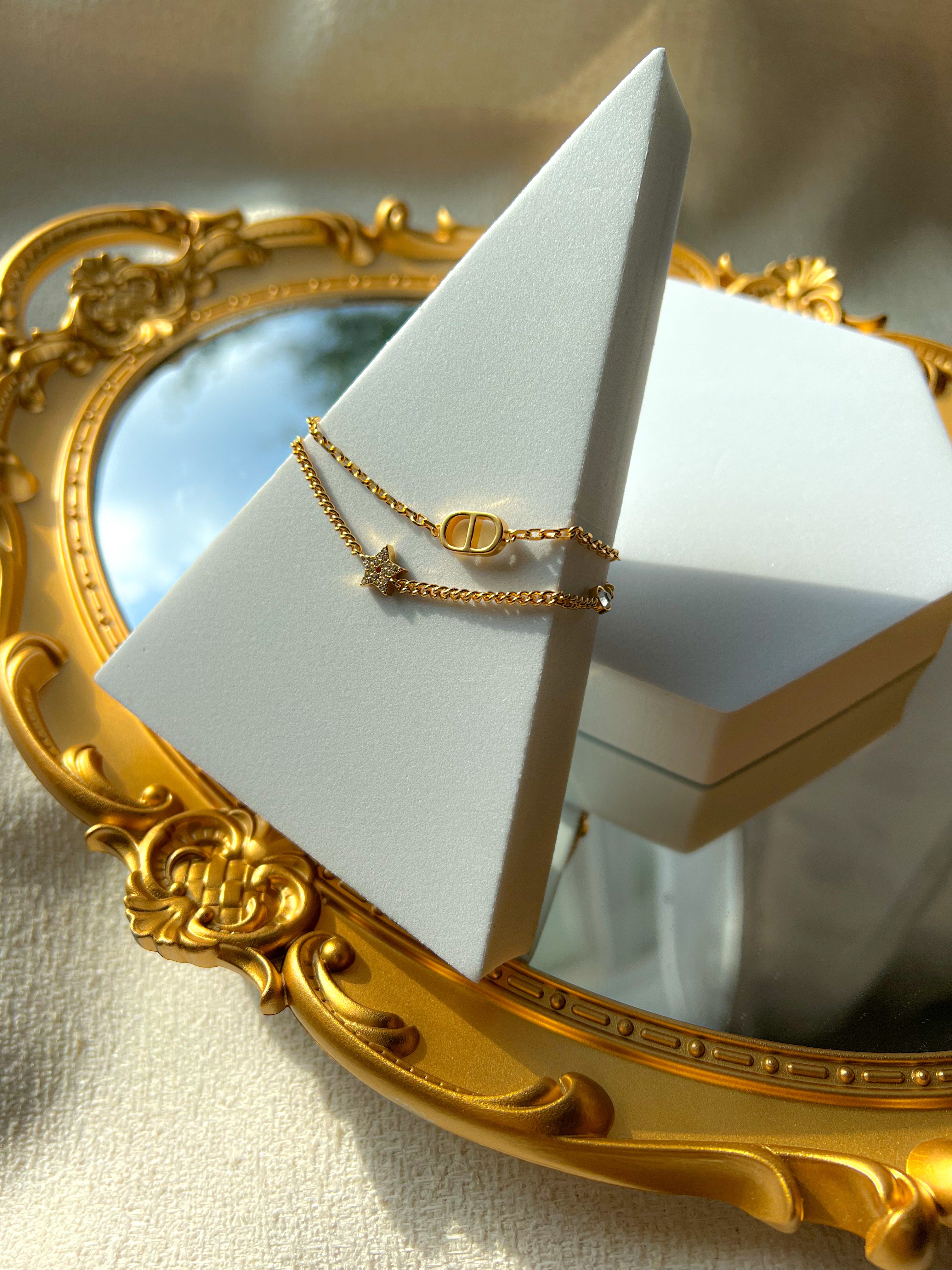 [TOP] Christian Dior Petit Double Bracelet - Gold