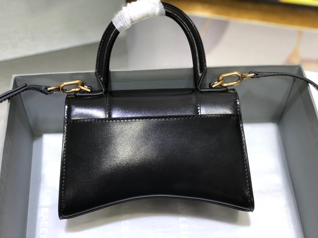 [TOP] BALENCIAGA Hourglass XS Bag 19cm - Black