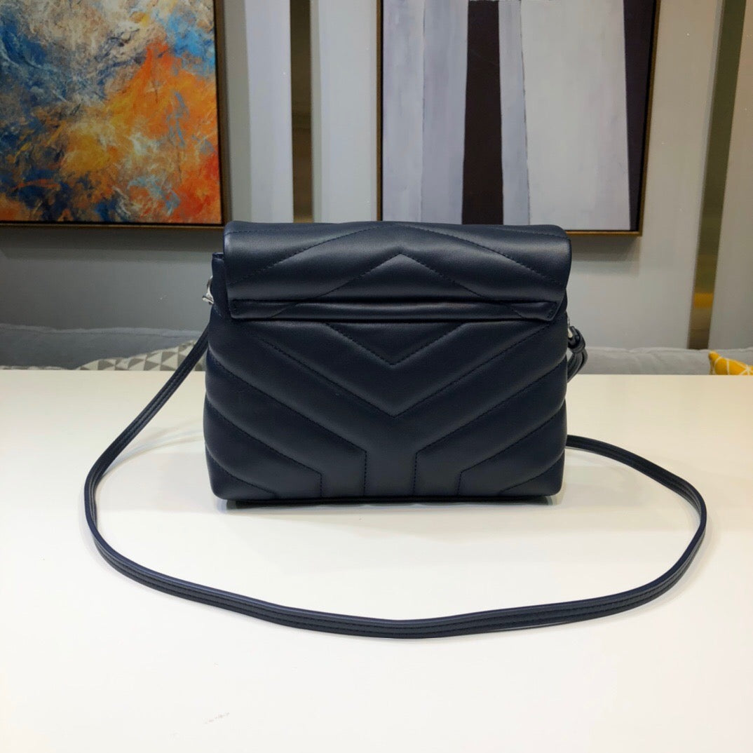 [TOP] Yves Saint Laurent YSL Loulou Toy Bag - Navy Blue SHW