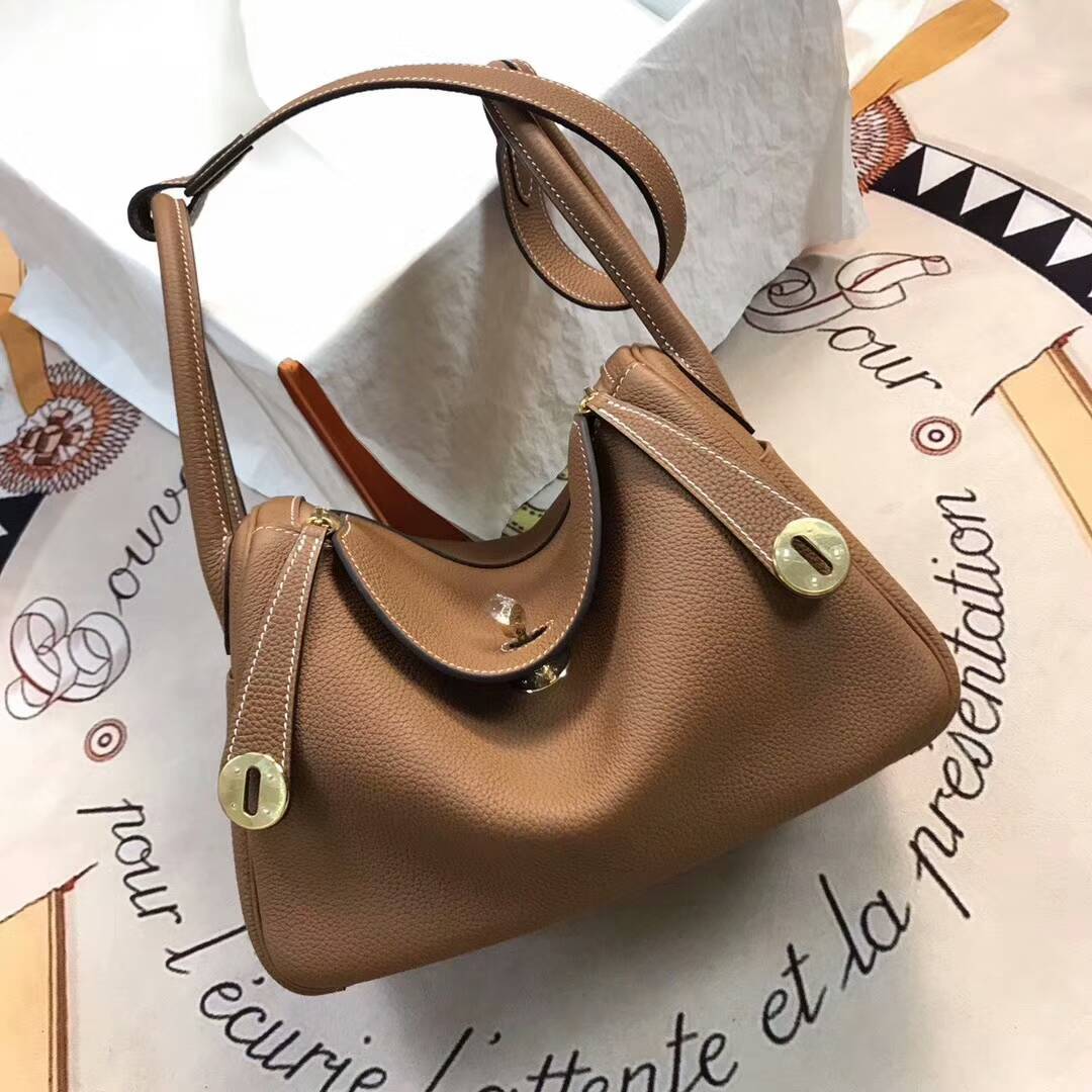 [TOP] HERMES Lindy 26cm - Gold & GHW