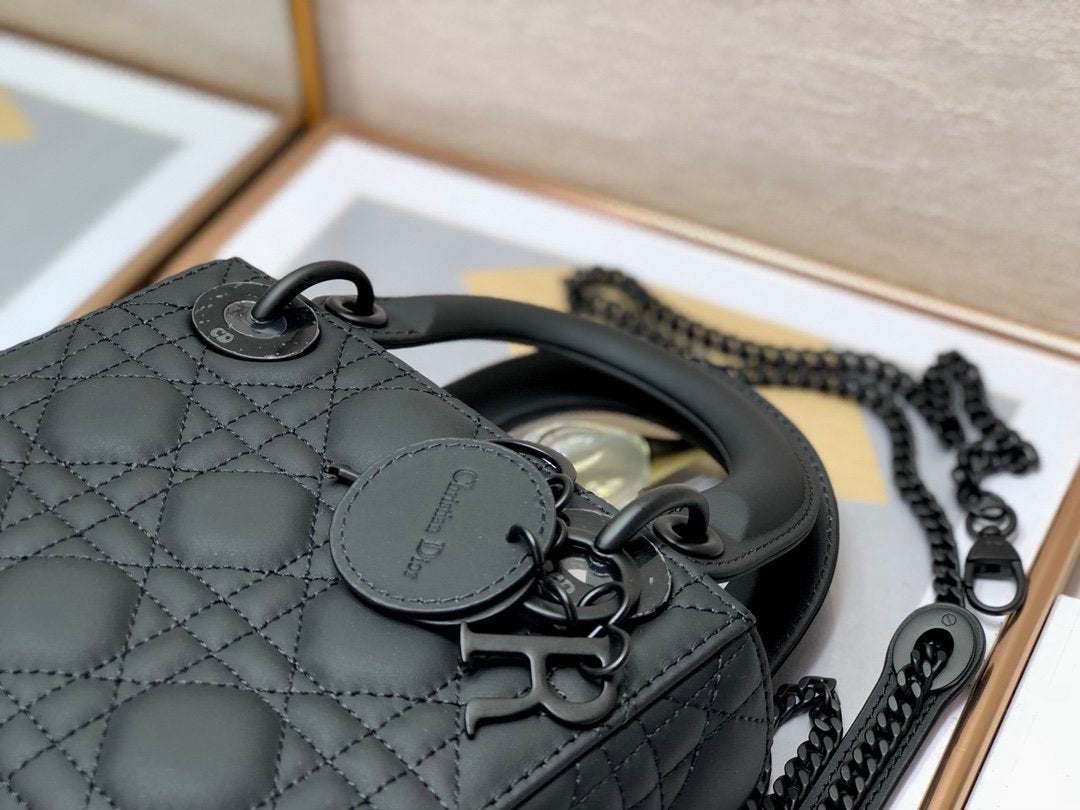 [Top] Christian Dior Lady Christian Dior Bag Matte Mini - Black