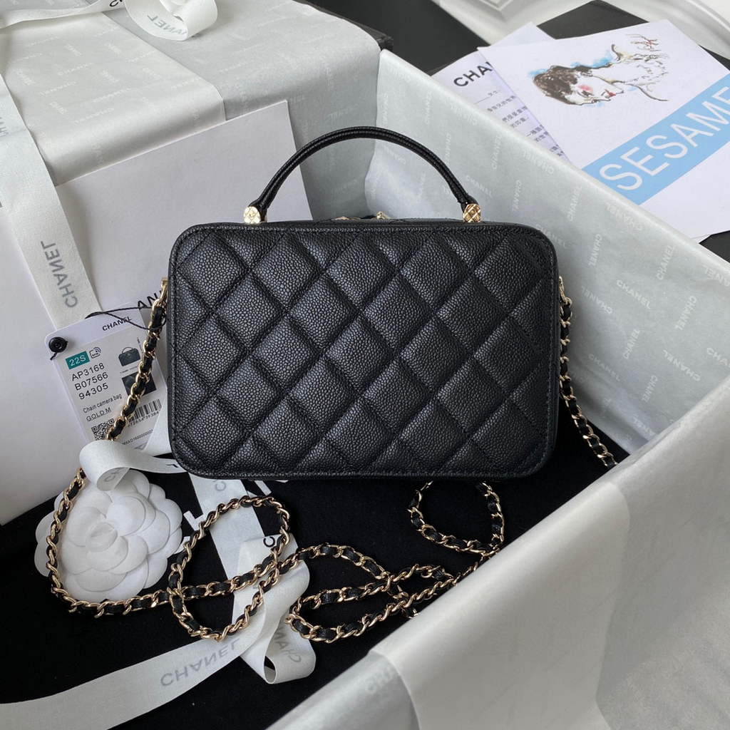 [TOP] CHANEL Vanity With Pull Out Mirror Small - Black