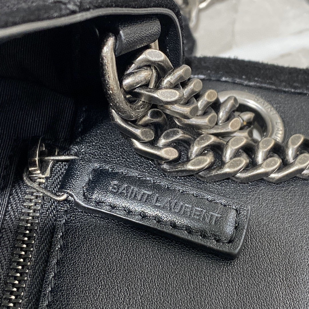 [TOP] Yves Saint Laurent YSL Yves Saint Laurent YSL NIKI Medium SUEDE BAG - BLACK