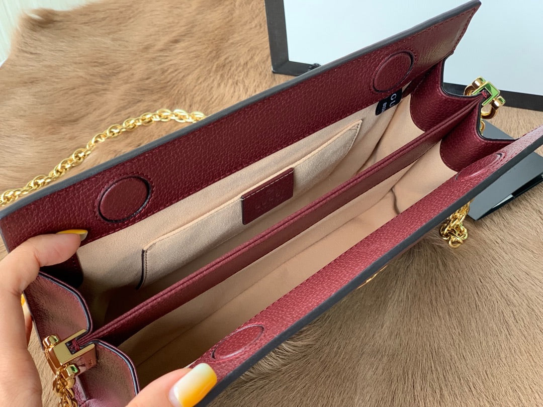 [TOP] GUCCI Ophidia Shoulder Bag Small - Burgundy