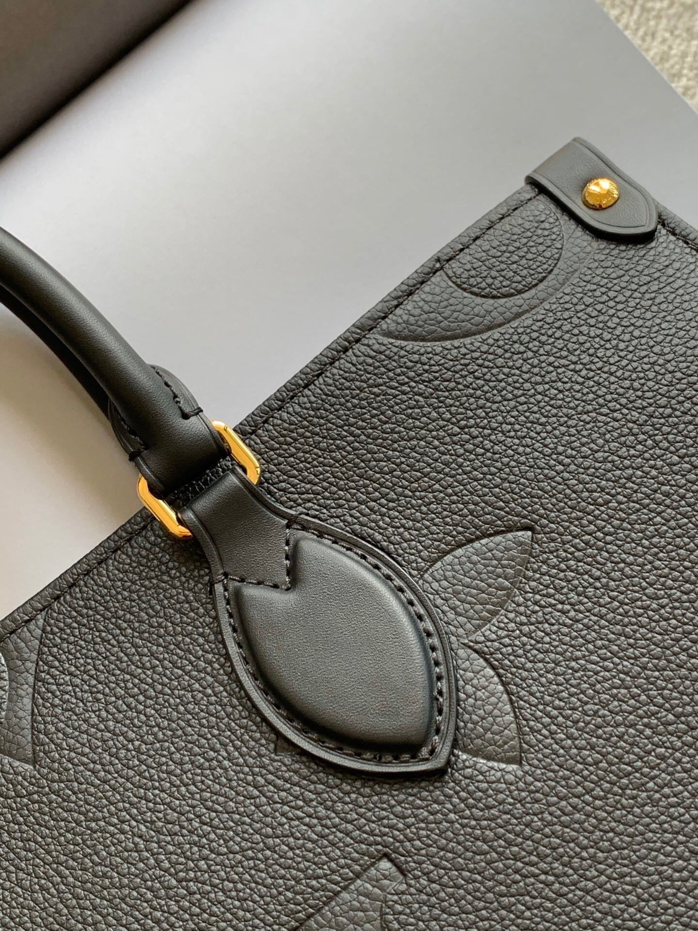 [TOP] Louis Vuitton LV On The Go Empreinte MM Bag 35x27x14cm - Black