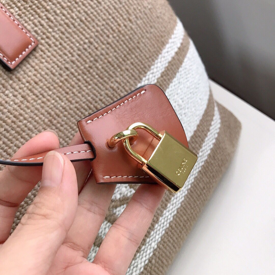 [TOP] CELINE Horizontal Cabas Tote Bag - Brown