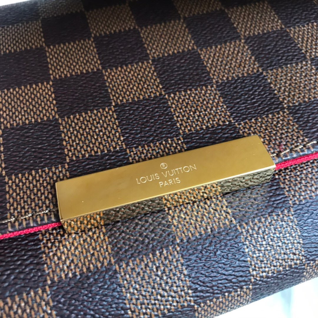 [TOP] Louis Vuitton LV  Favorite Bag  MM 24x15.5x4.5cm-Damier Ebene