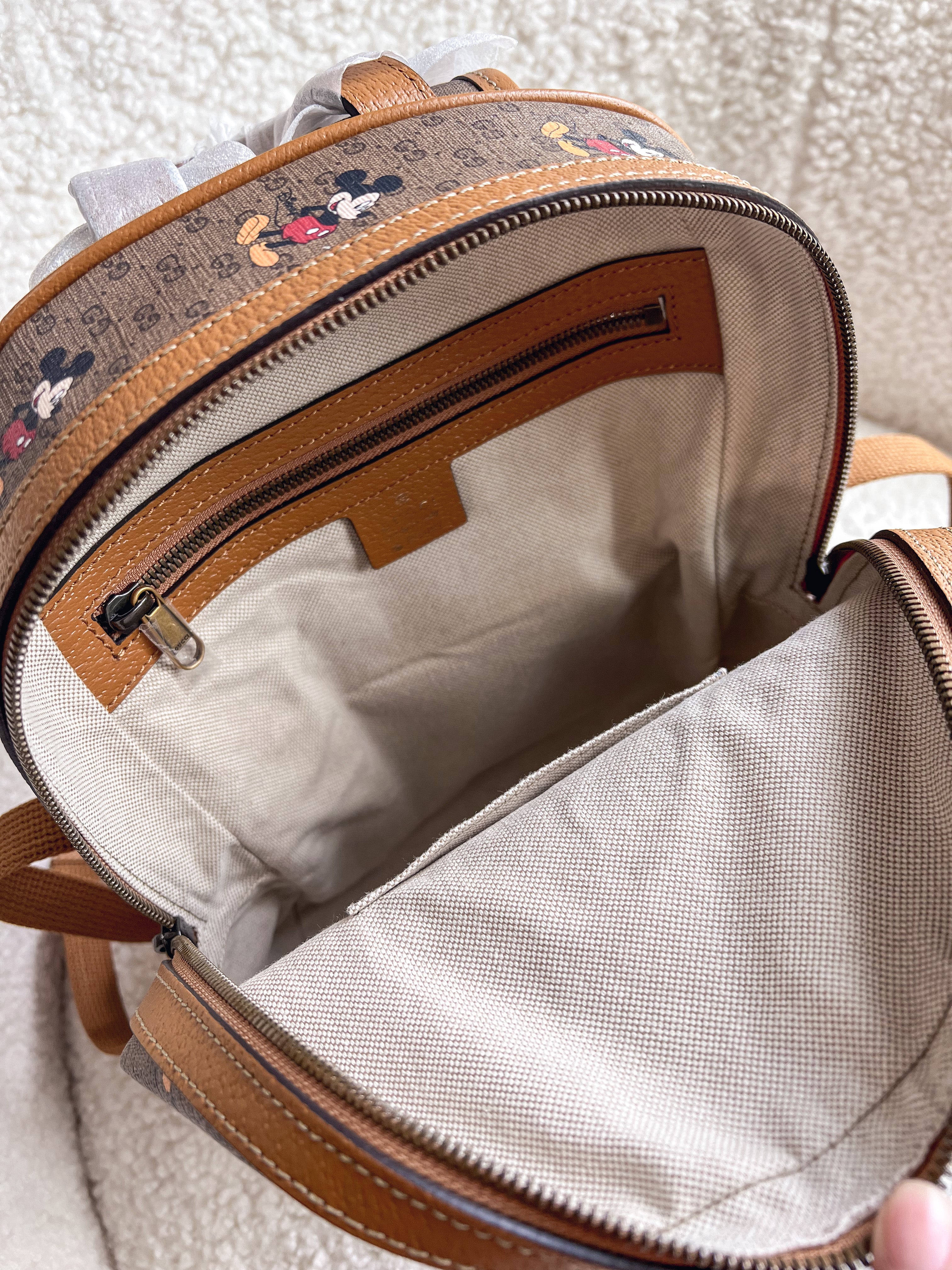 [TOP] GUCCI G*G Mini Supreme Monogram Mickey Mouse - Brown