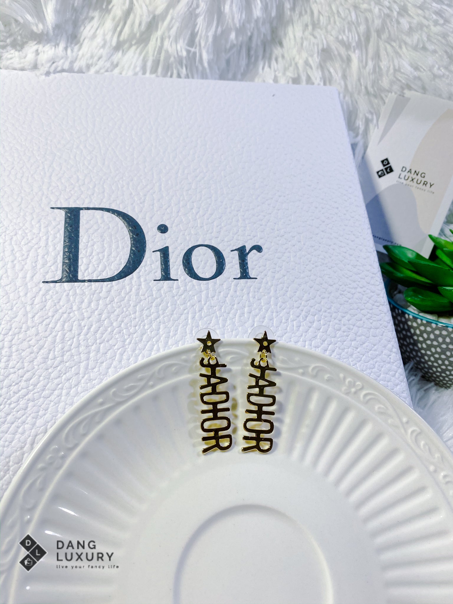[TOP] Christian Dior JaDior Dangle Earrings