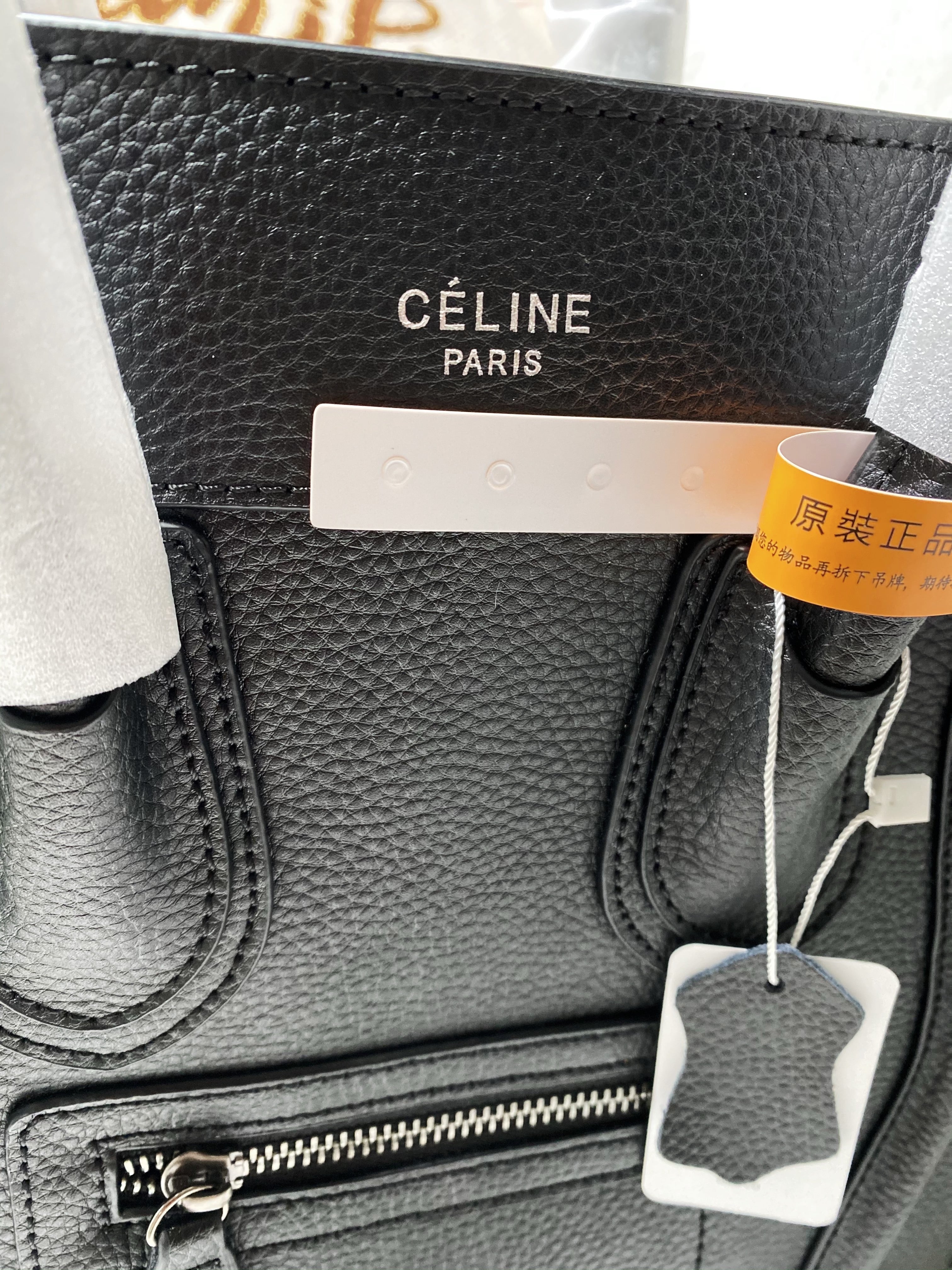[TOP] CELINE Luggage Nano Bag 20x20x10cm  - BLACK
