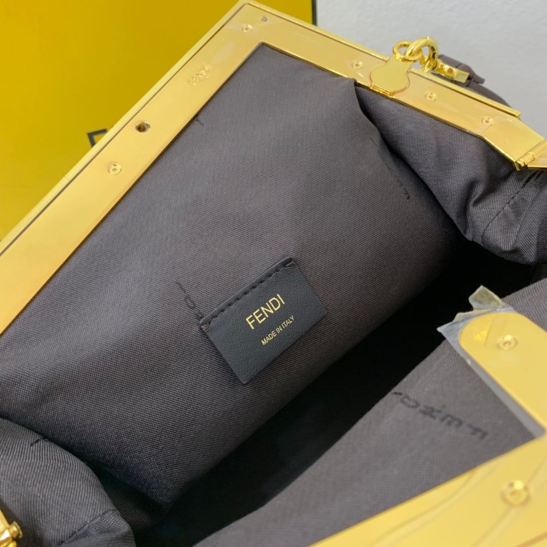 [TOP] FENDI FENDI First Canvas Medium Shoulder Bag