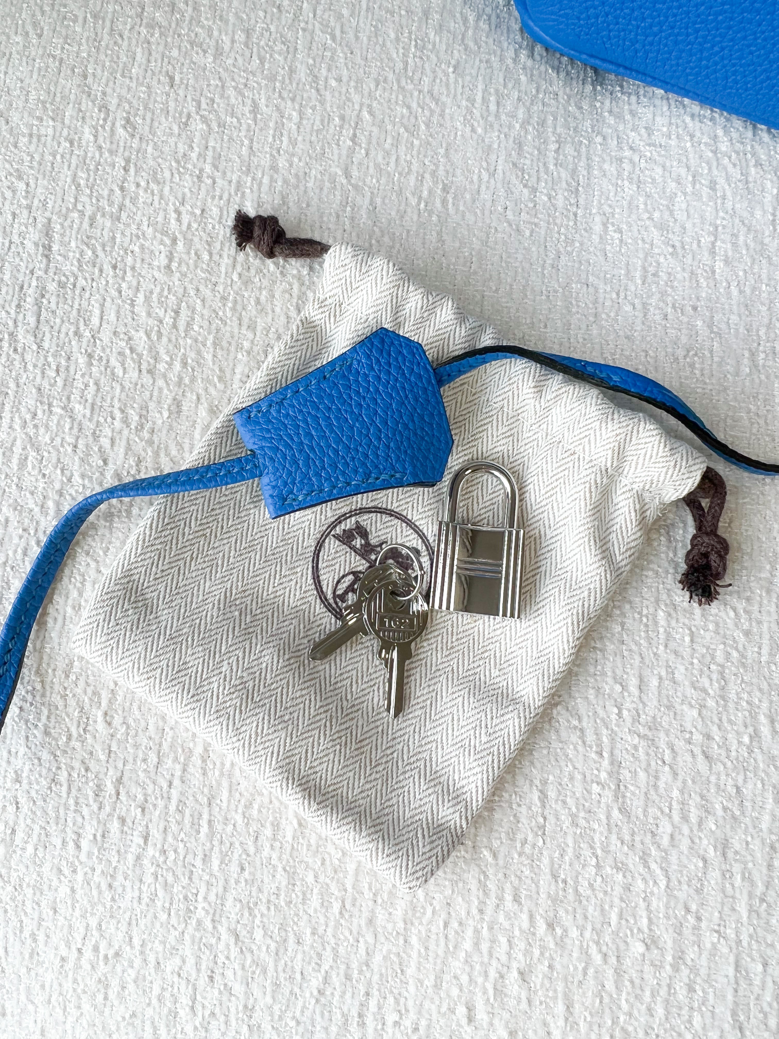 [TOP] HERMES Birkin Togo Leather 25cm - Blue & PHW