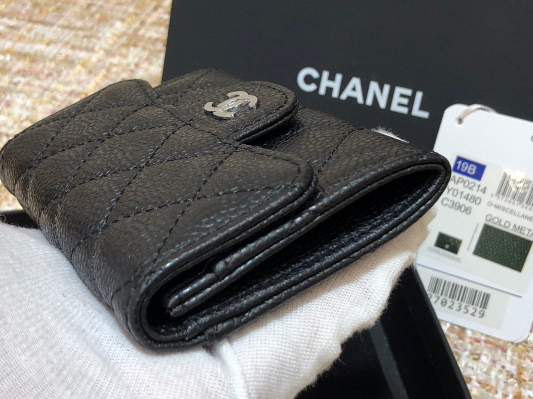 [TOP]CHANEL Classic Flap Cardholder Black 11x7cm - 4 Types