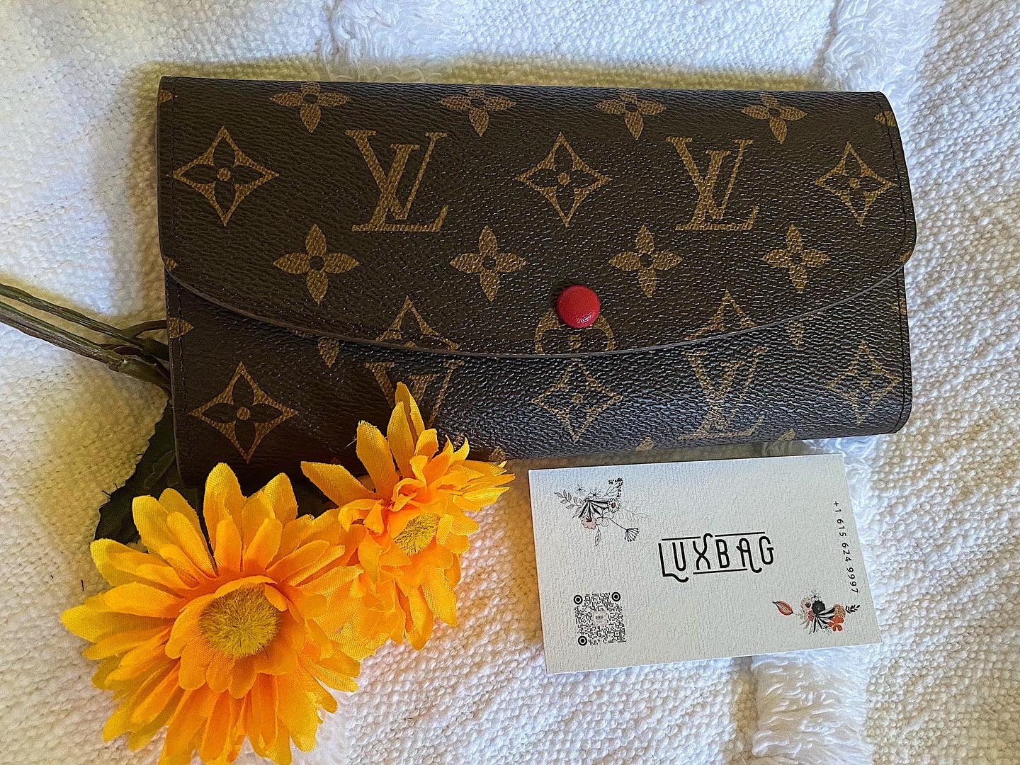 [TOP] Louis Vuitton LV Emilie Wallet Monogram Canvas