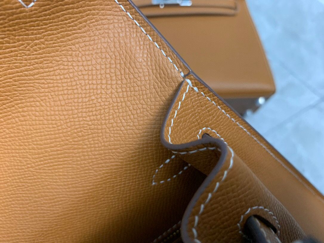 [TOP] HERMES Kelly Epsom Leather 25cm - Brown