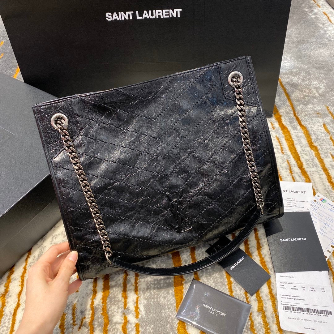 [TOP] Yves Saint Laurent YSL Medium Niki Shopping Bag - Black
