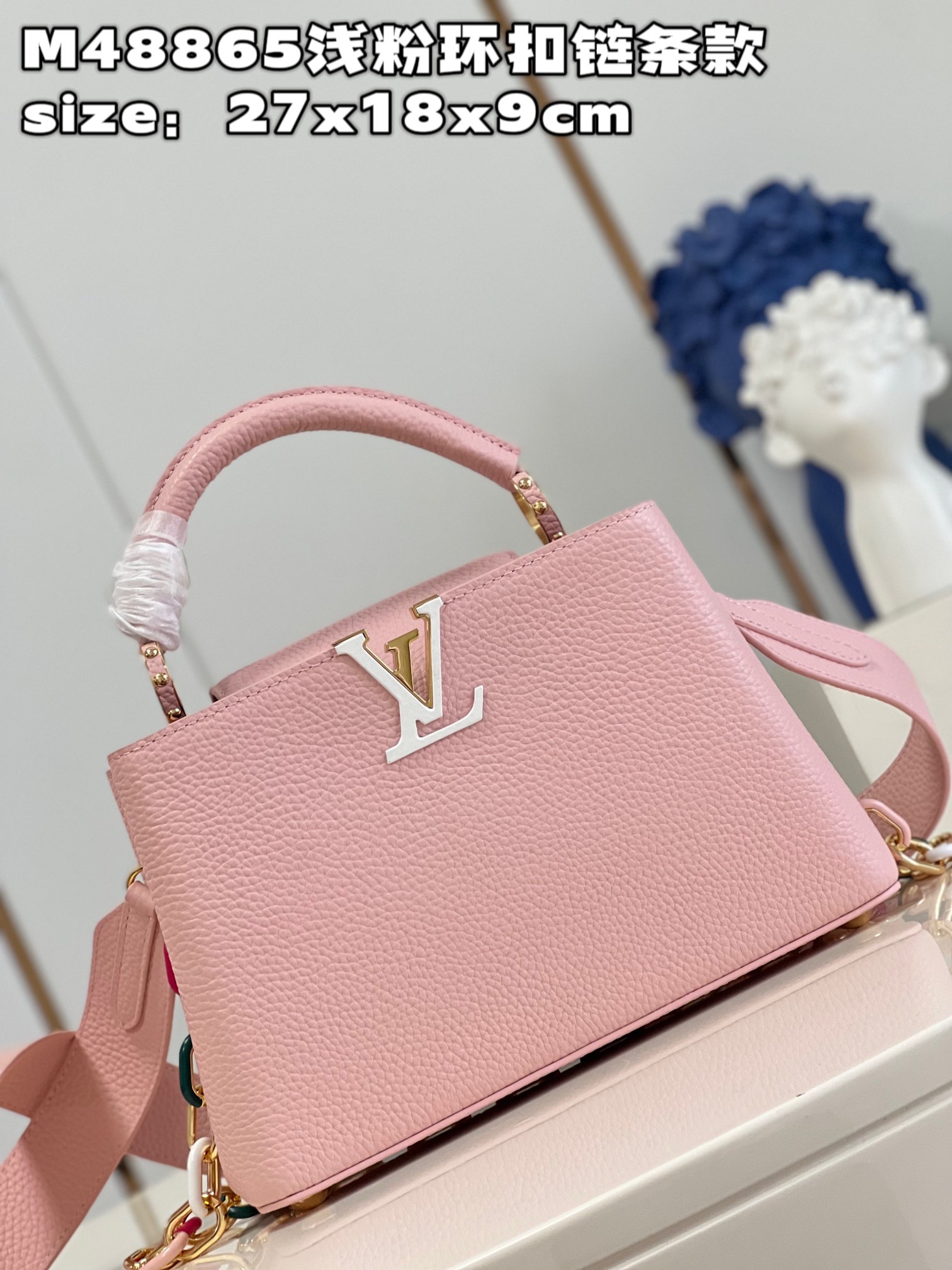 [TOP] Louis Vuitton LV Capucines Bag 3 Sizes- Pink