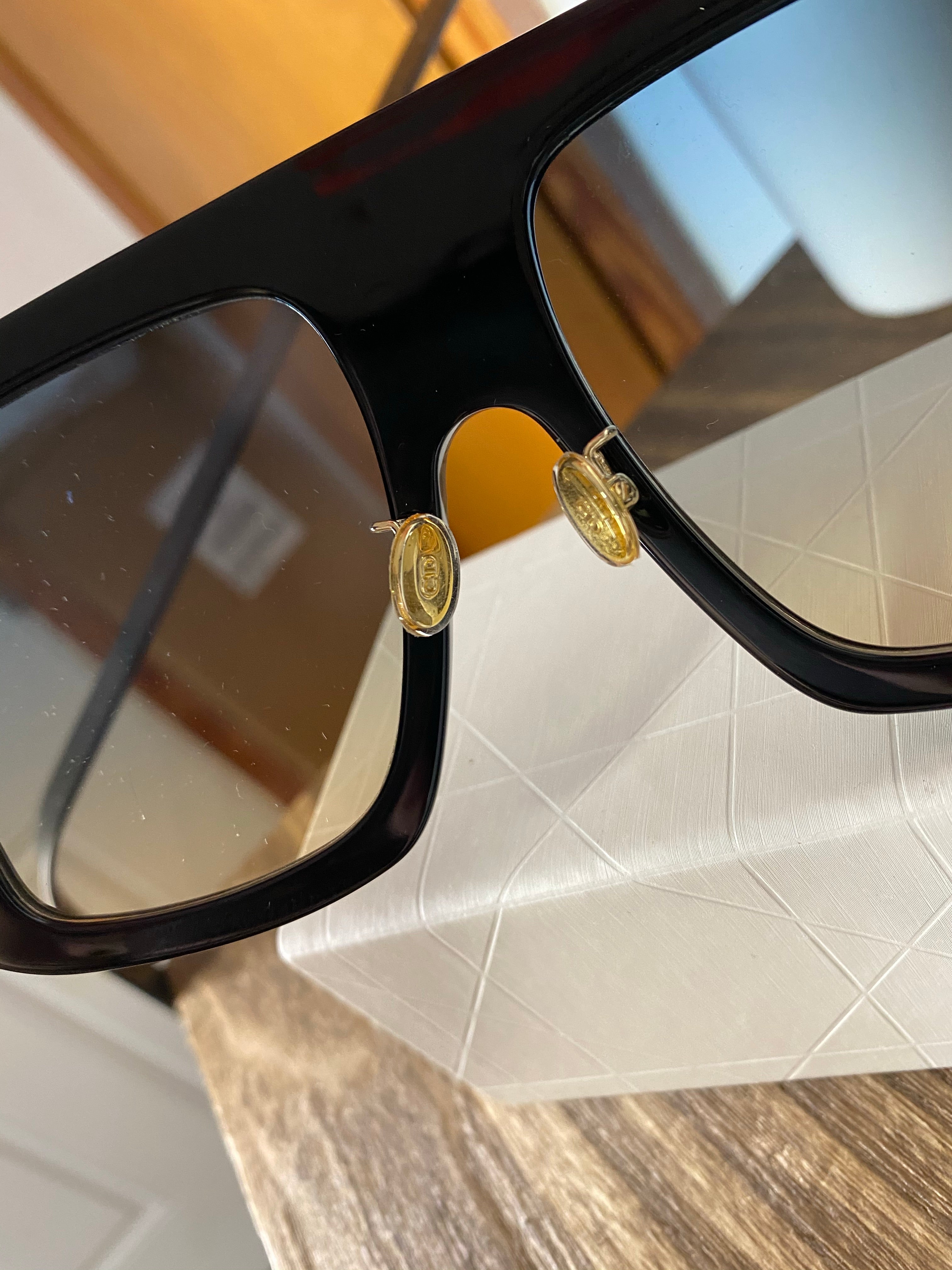 [TOP] Christian Dior CD Solight Square Sunglasses  - BLACK