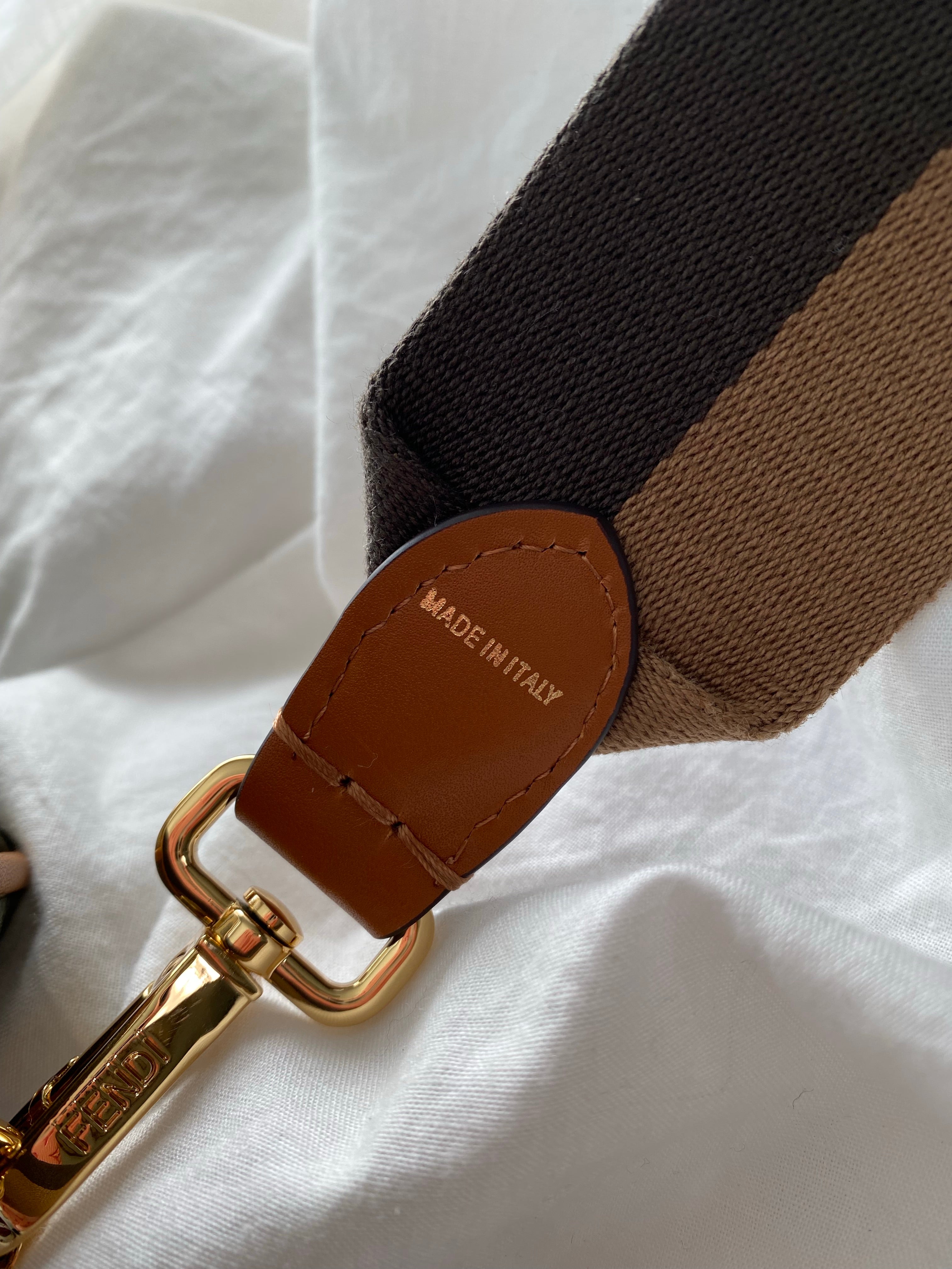 [TOP] FENDI Baguette Canvas Crossbody Bag - Brown