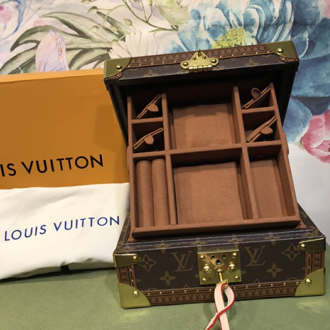 [TOP] Louis Vuitton LV Jewelry Box - Brown
