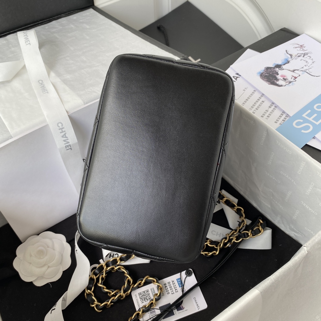 [TOP] CHANEL Hobo Bag 18*21*12*cm - GHW - Black