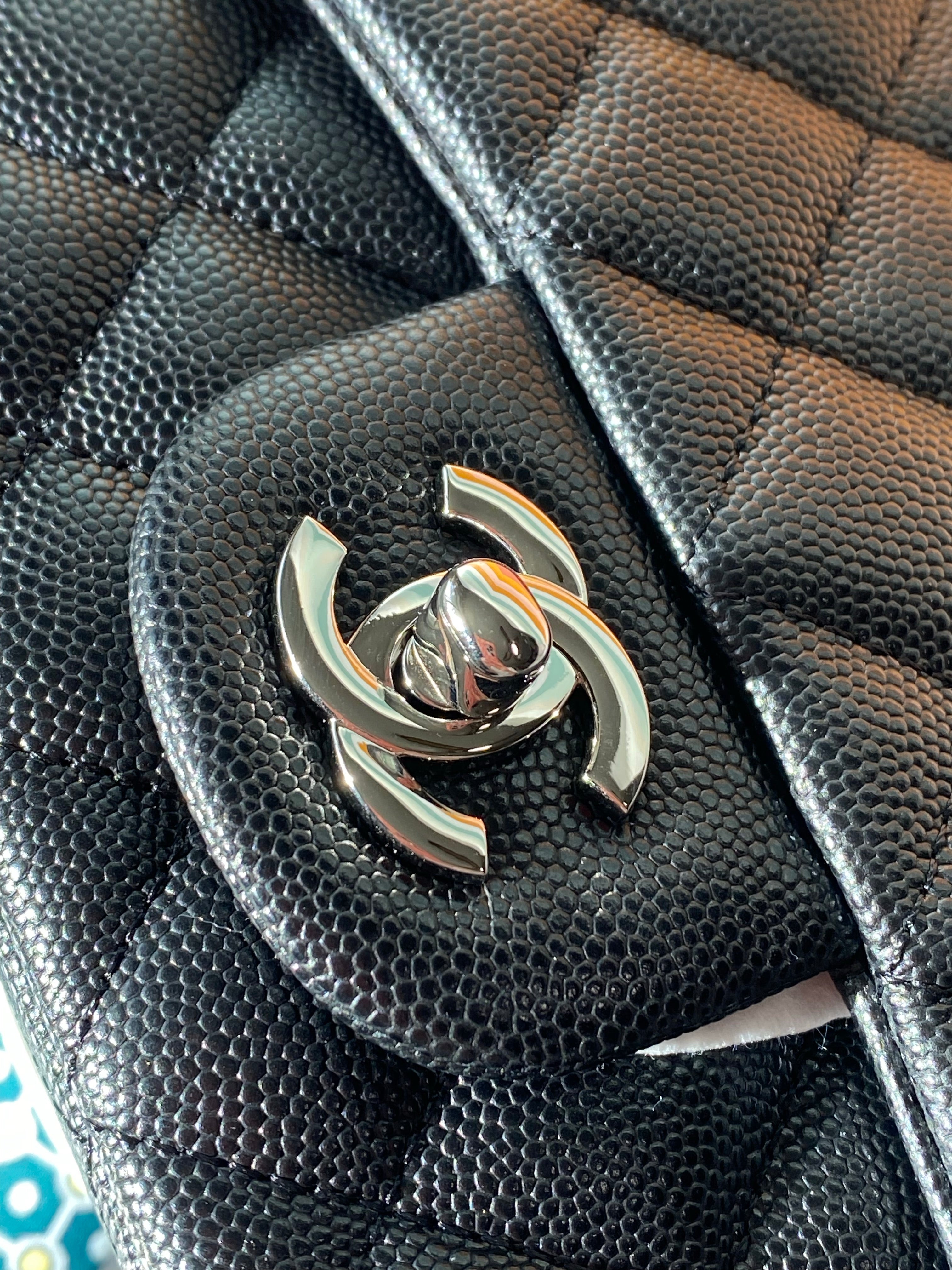 [TOP] CHANEL Classic Flap Bag Caviar Mini 20cm - Black & SHW