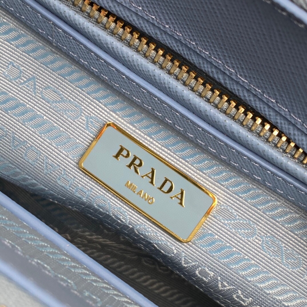 [TOP] PRADA Galleria Mini Saffiano Bag 20x15x9.5cm - Blue