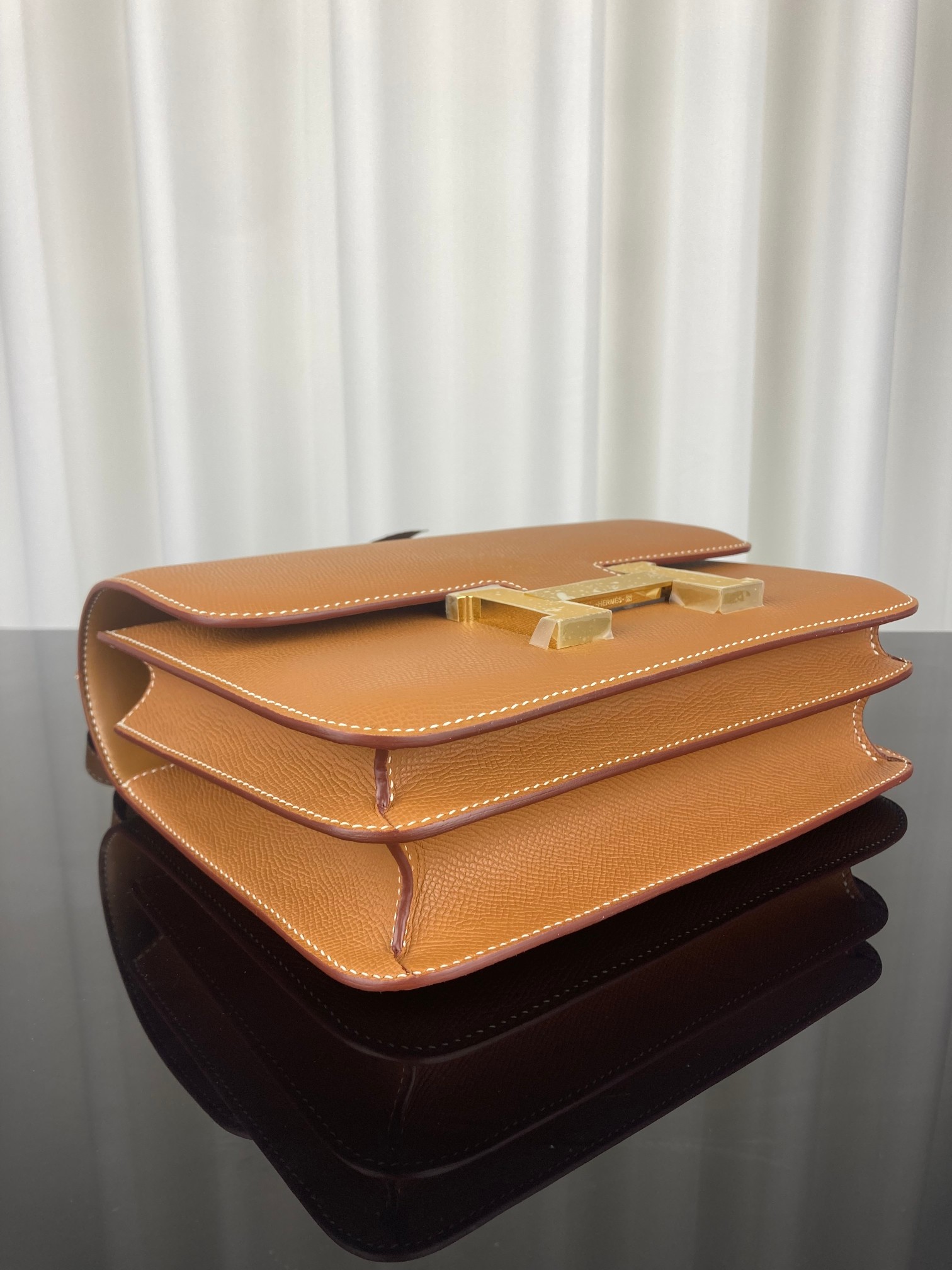 [TOP] HERMES Constance Epsom Leather 18cm - Brown & GHW