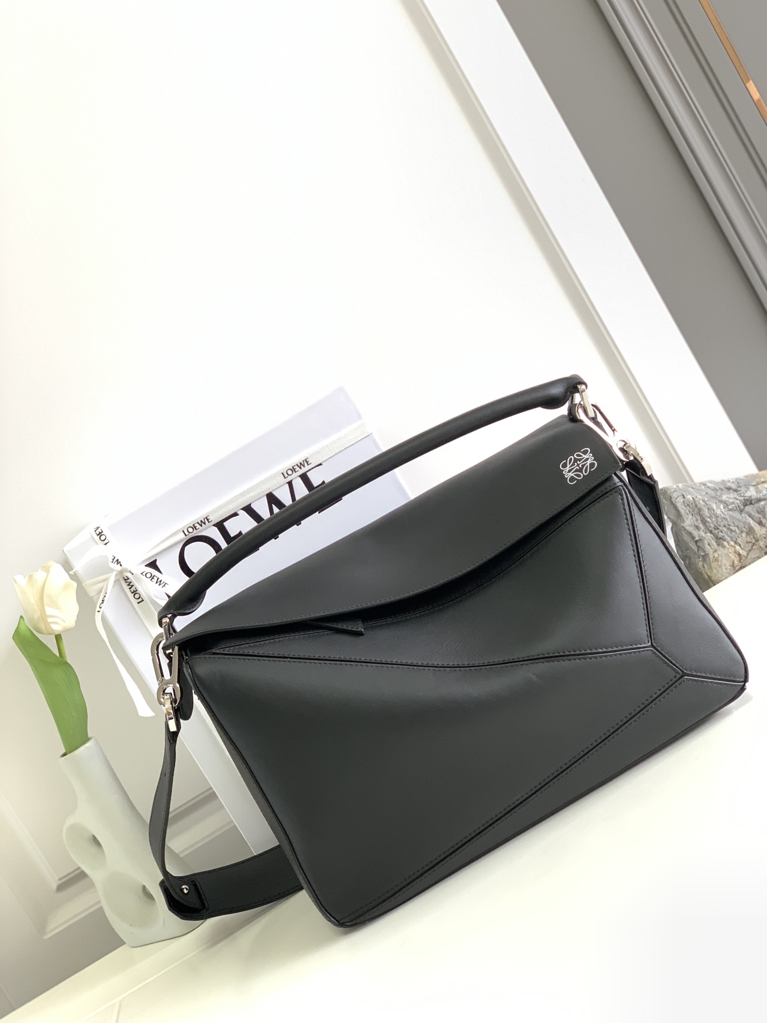 [TOP] LOEWE Puzzle Bag 35*17*24 - Black