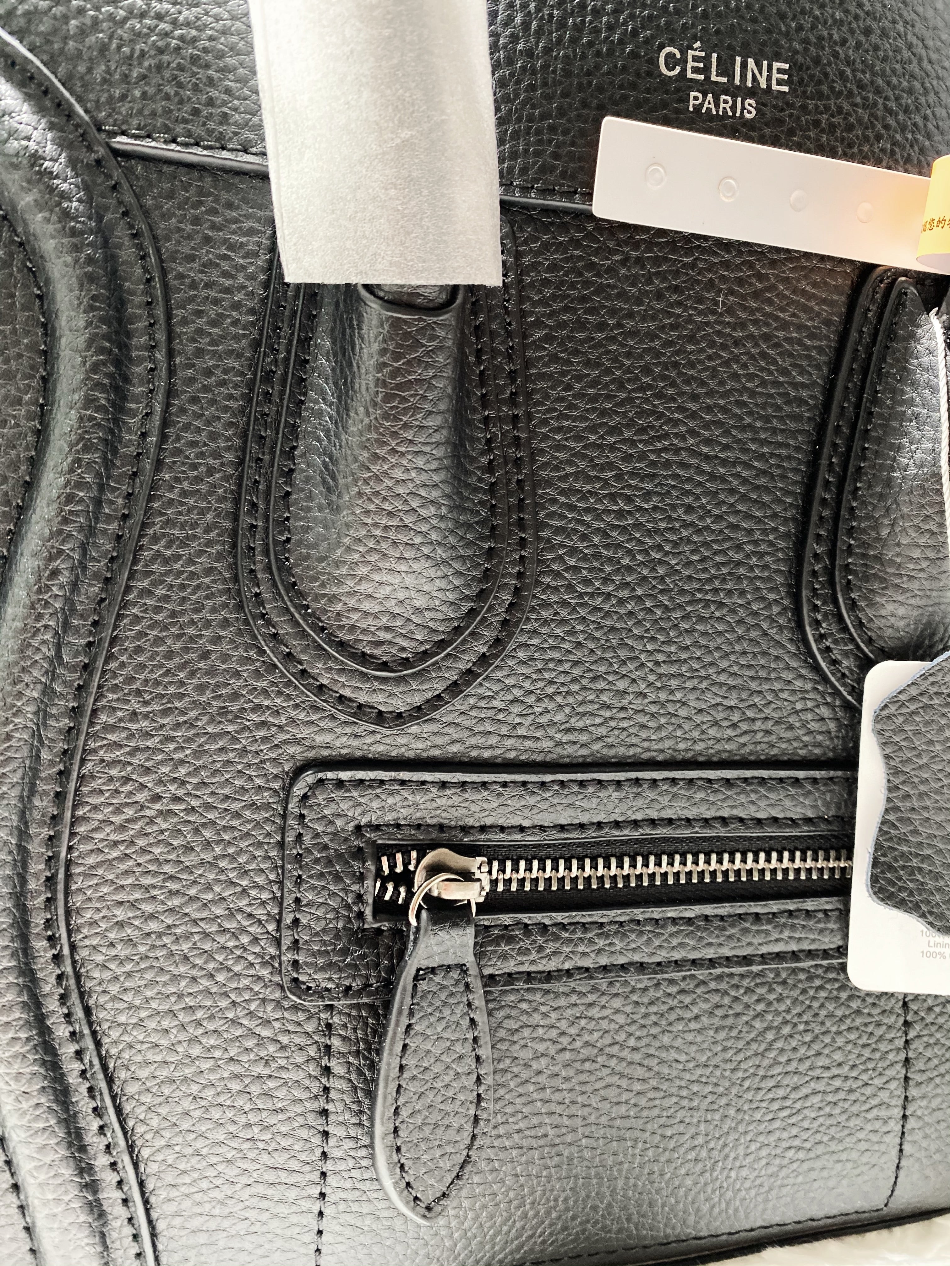 [TOP] CELINE Luggage Nano Bag 20x20x10cm  - BLACK